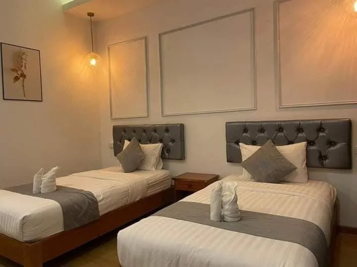 Bed in VangVieng Crystal Boutique Hotel