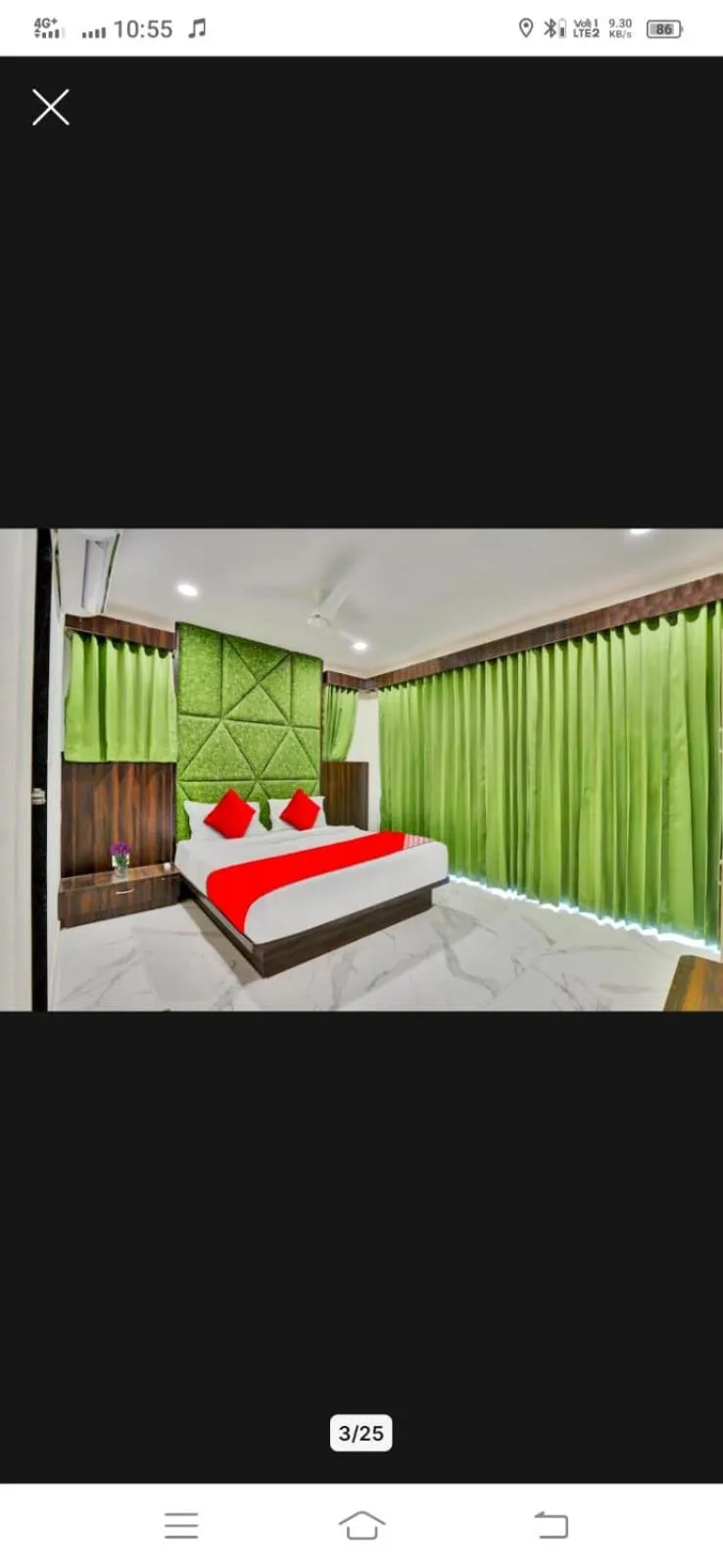 Bed in hotel stay inn Bopal