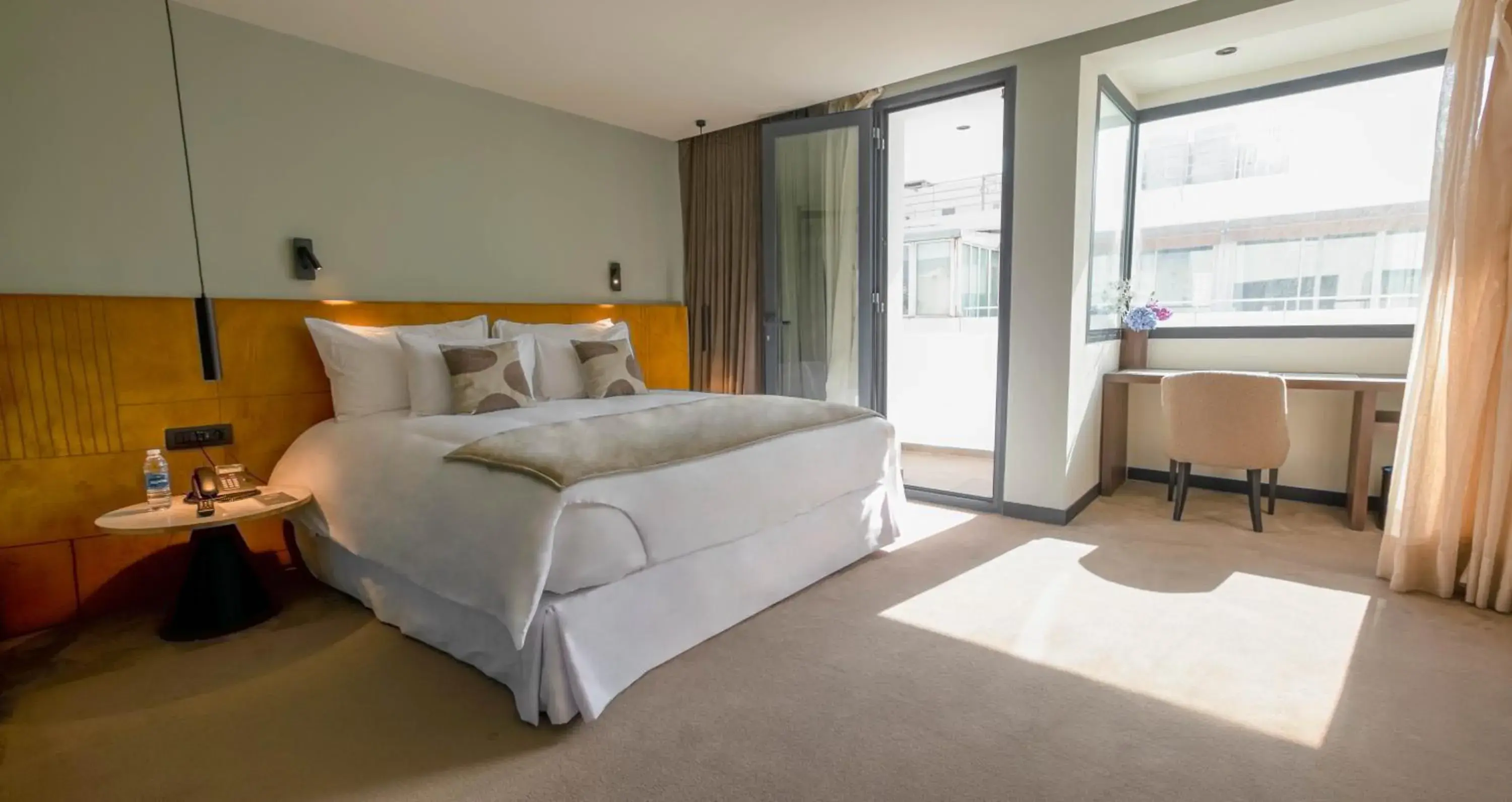 Bed in JM Suites Hotel Eco-Friendly Casablanca Bed in JM Suites Hotel Eco-Friendly Casablanca