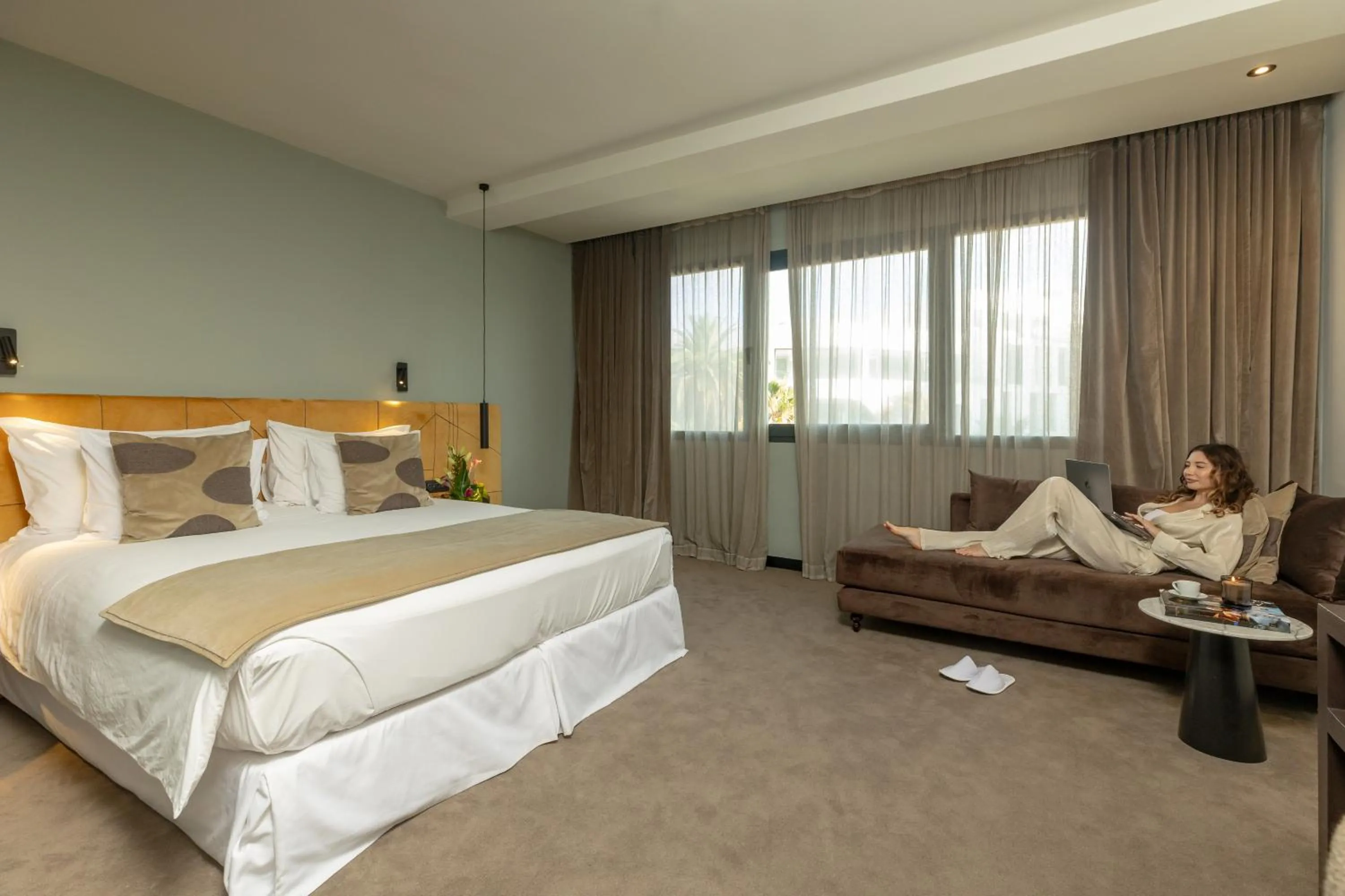 Bed in JM Suites Hotel Eco-Friendly Casablanca