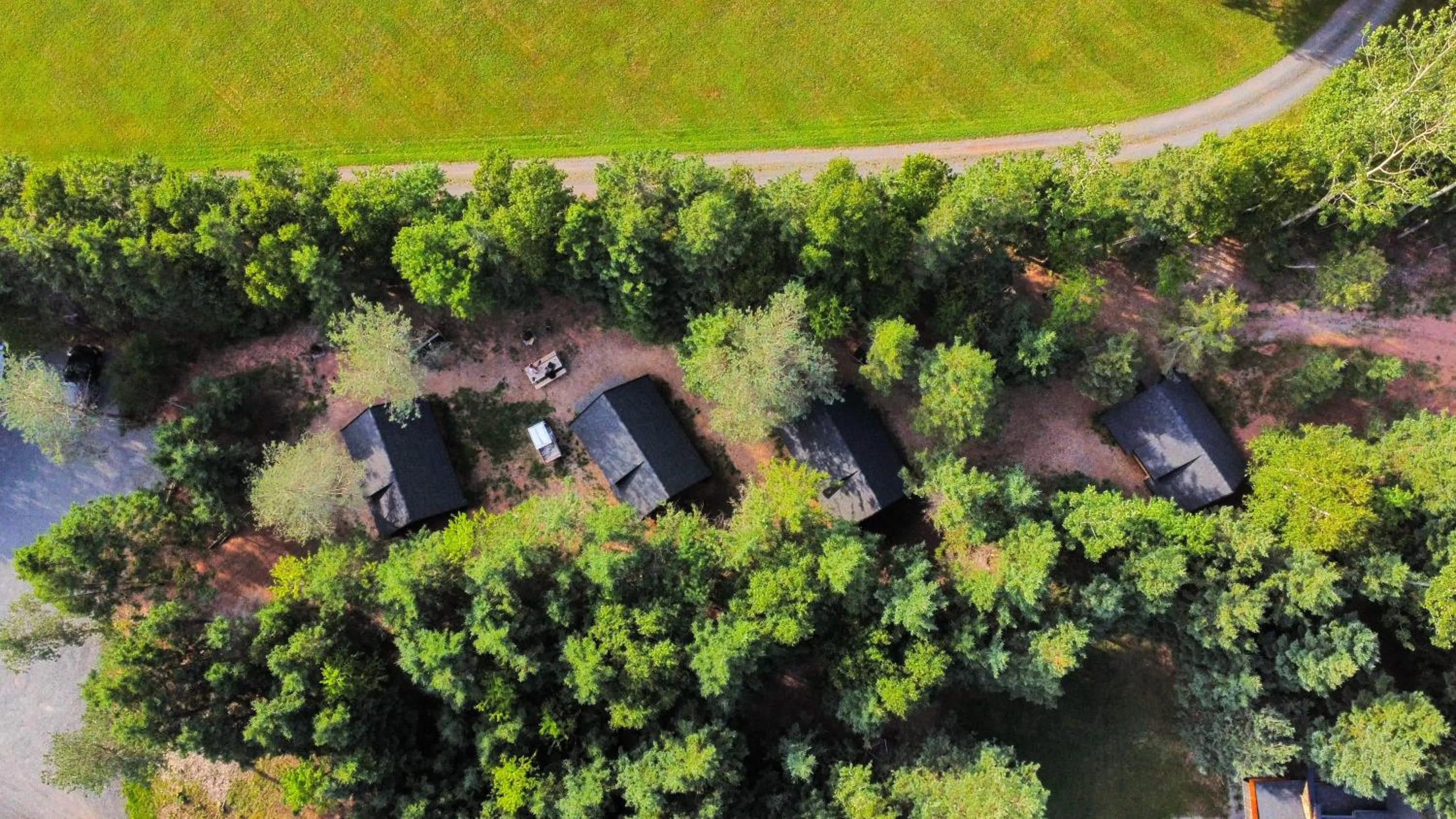 Bird's eye view in Wild Pines Cabins