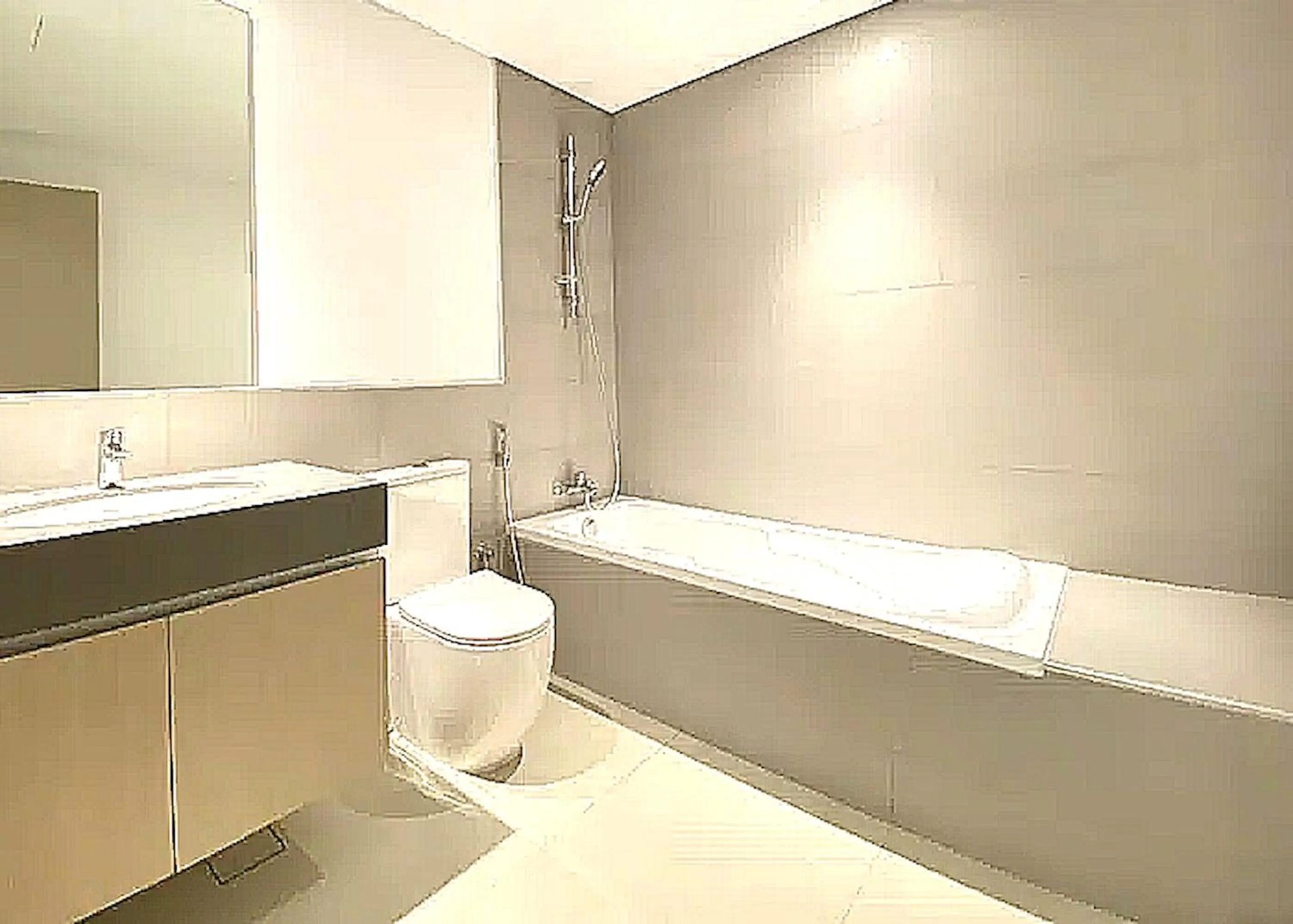 Photo of the whole room, Bathroom in Super OYO 928 Home 436 Binghatti Mirage - 1Br, Jvc
