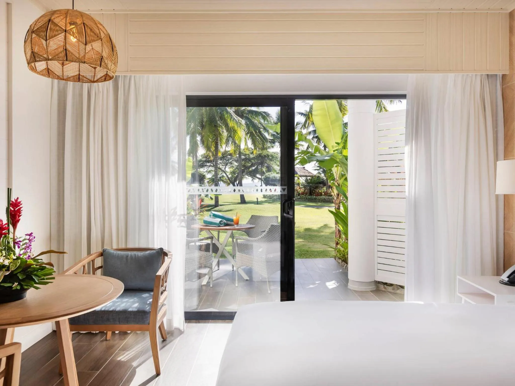 View (from property/room), Bed in Sofitel Fiji Resort & Spa