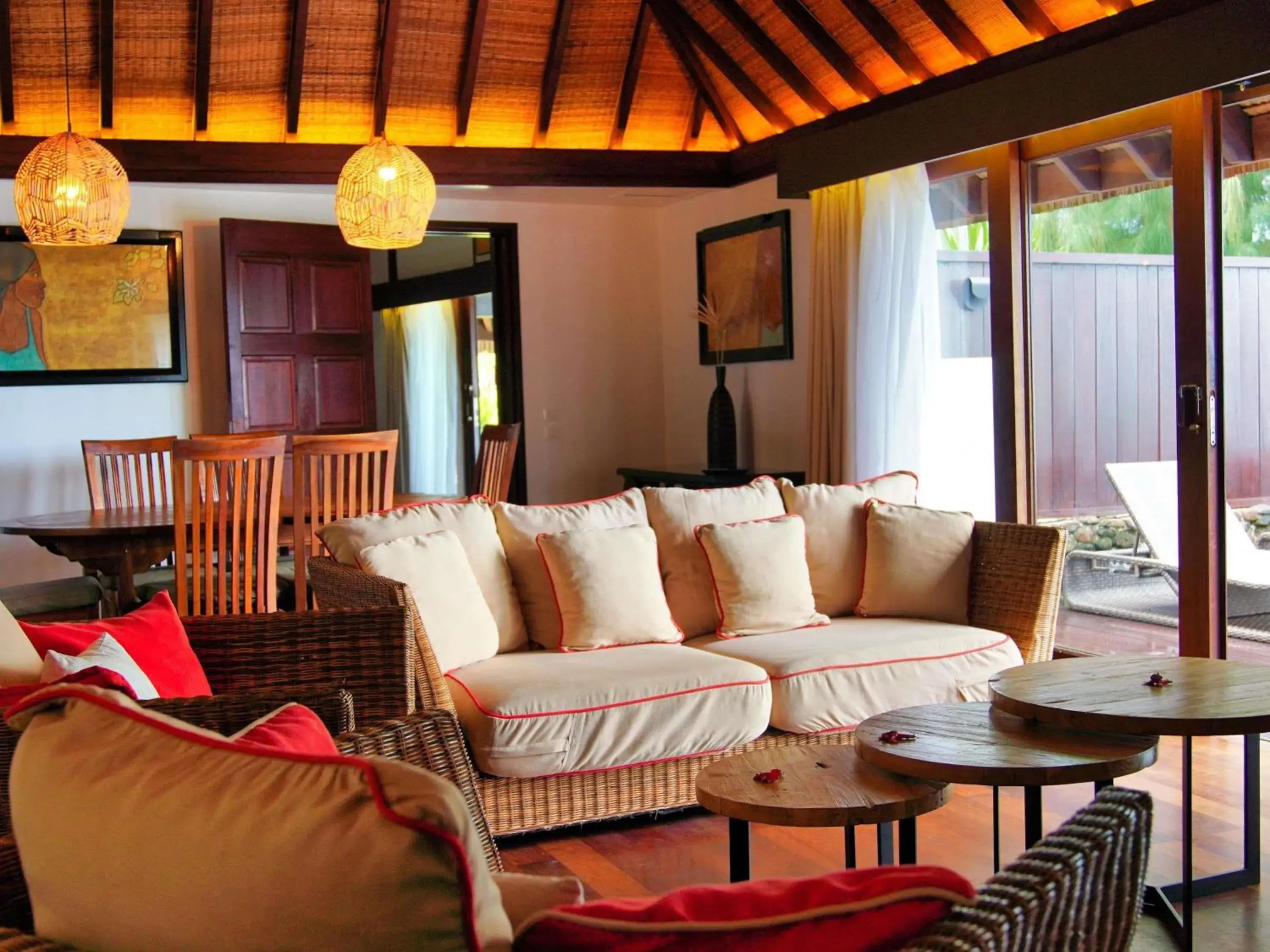 Bedroom in Sofitel Kia Ora Moorea Beach Resort Bedroom in Sofitel Kia Ora Moorea Beach Resort