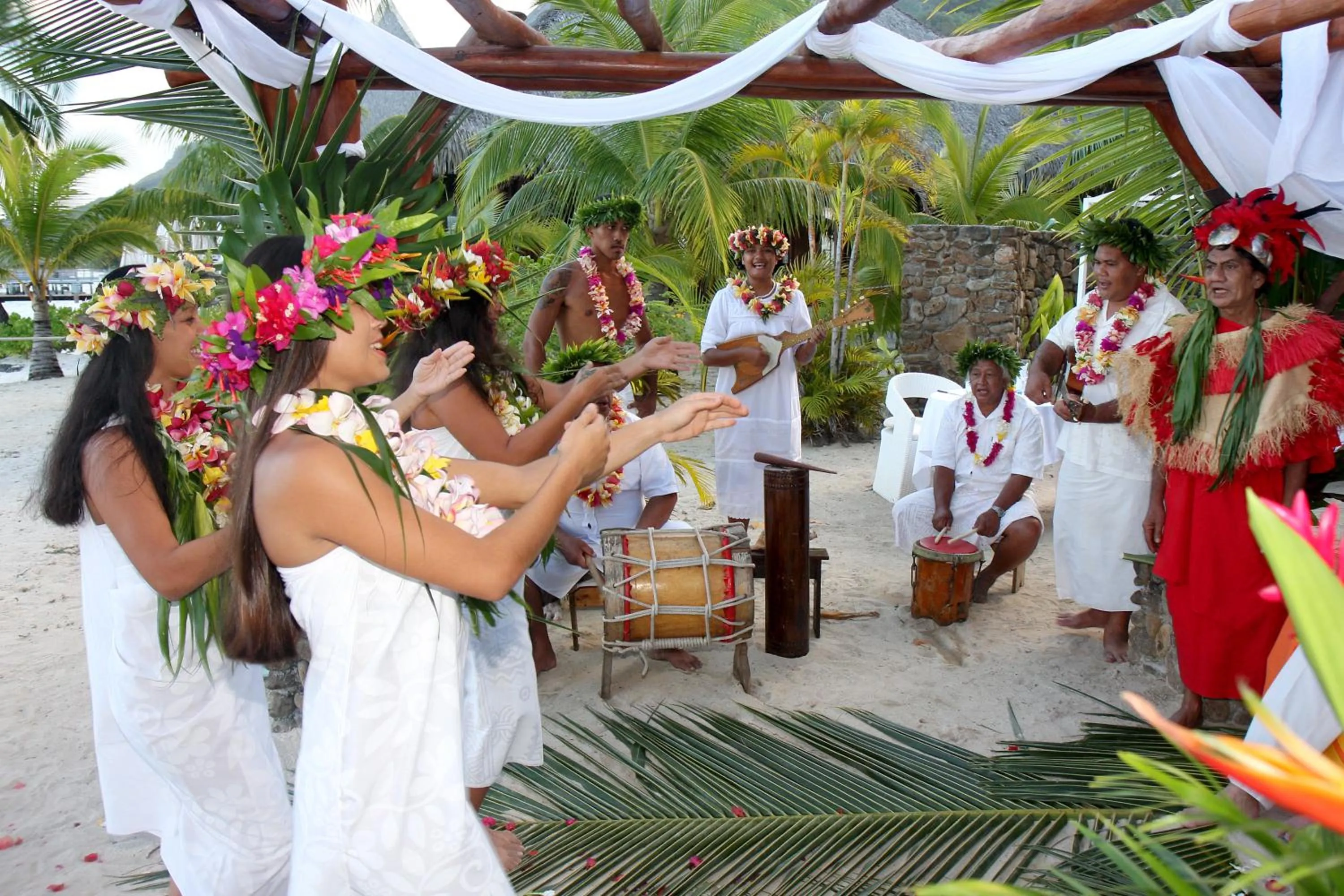 People in Sofitel Kia Ora Moorea Beach Resort