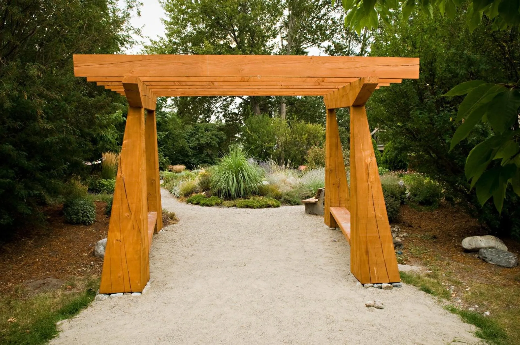 Seating area in Naramata Centre