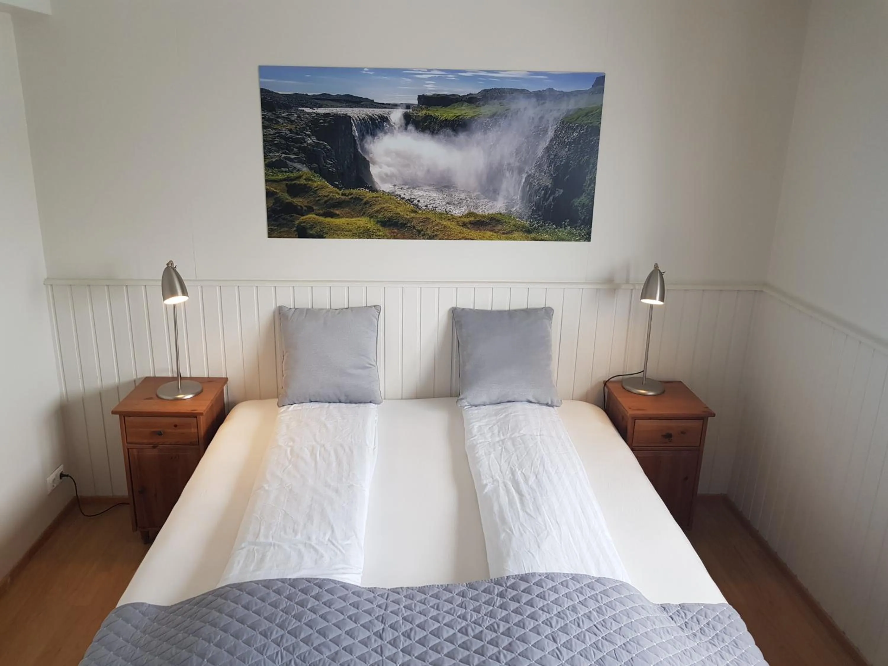 Bed in Kirkjufell Hotel by Snæfellsnes Peninsula West Iceland - Grundarfjordur