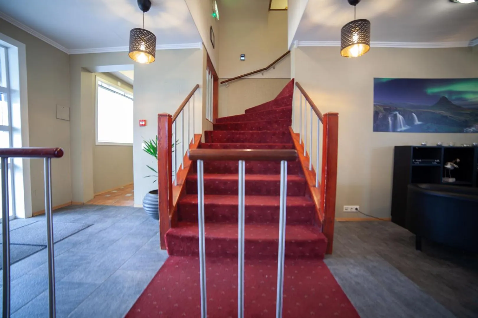 Lobby or reception in Kirkjufell Hotel by Snæfellsnes Peninsula West Iceland - Grundarfjordur