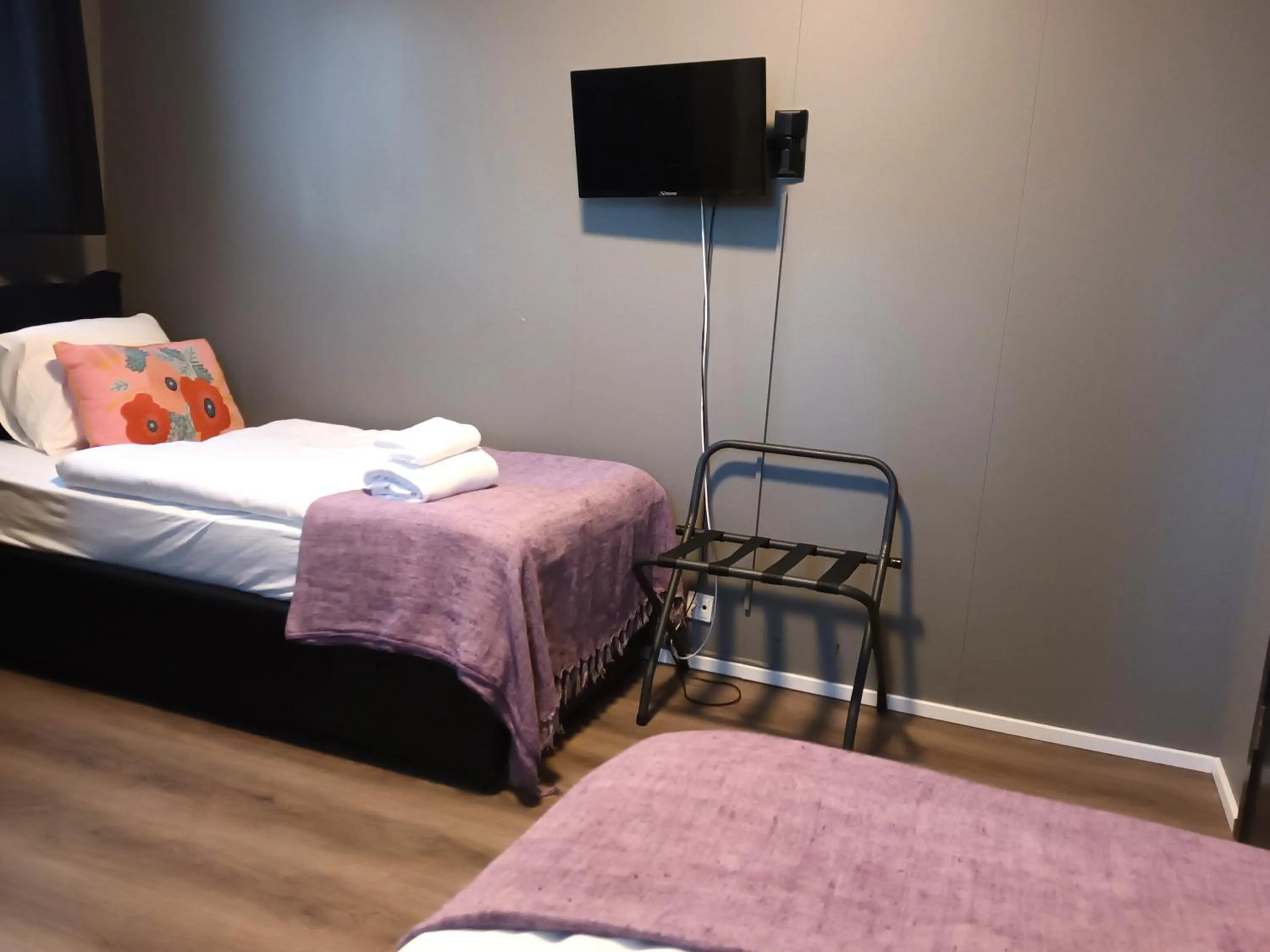 Bed in Hotel Leifur Eiriksson