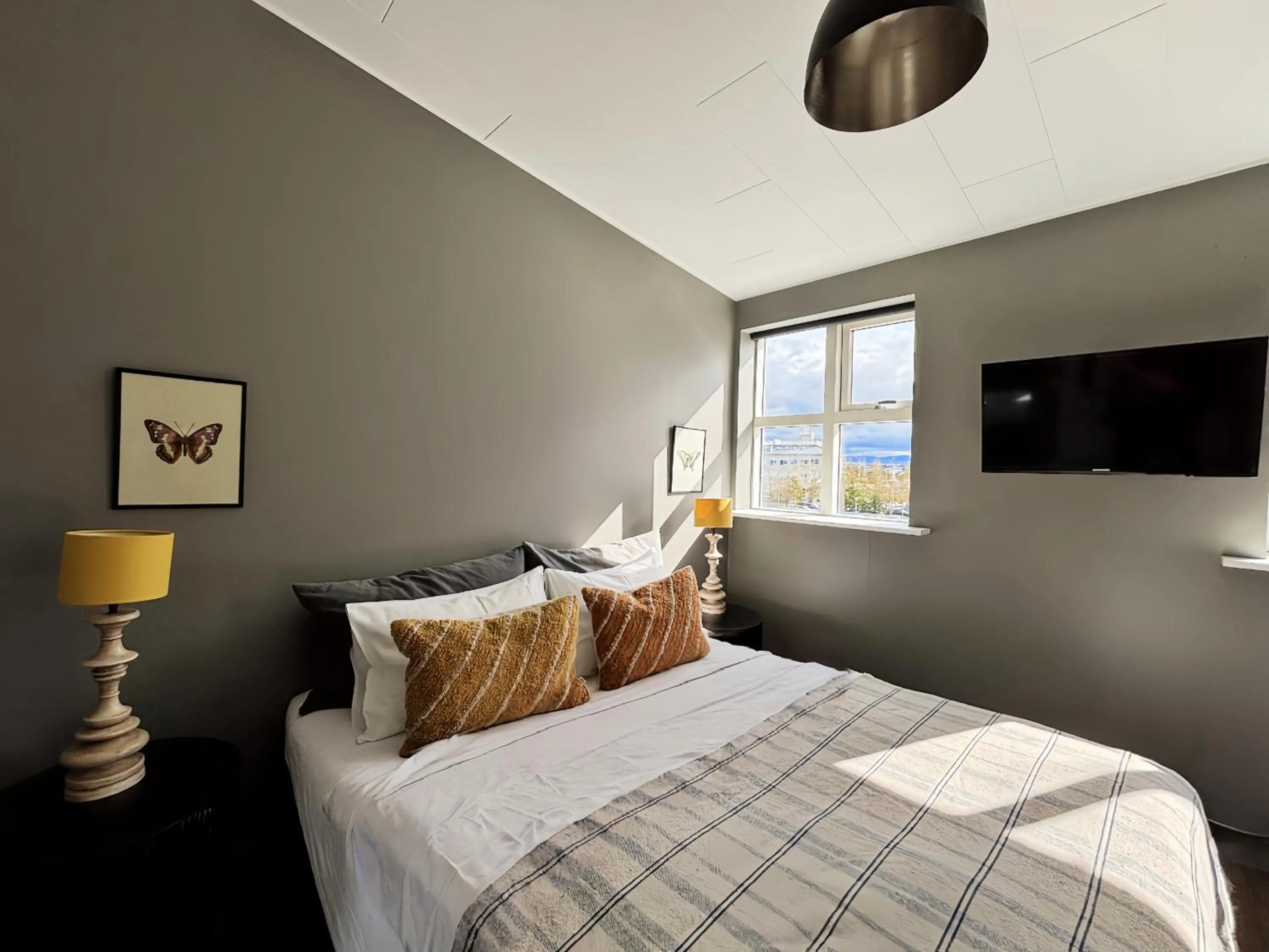 Bed in Hotel Leifur Eiriksson