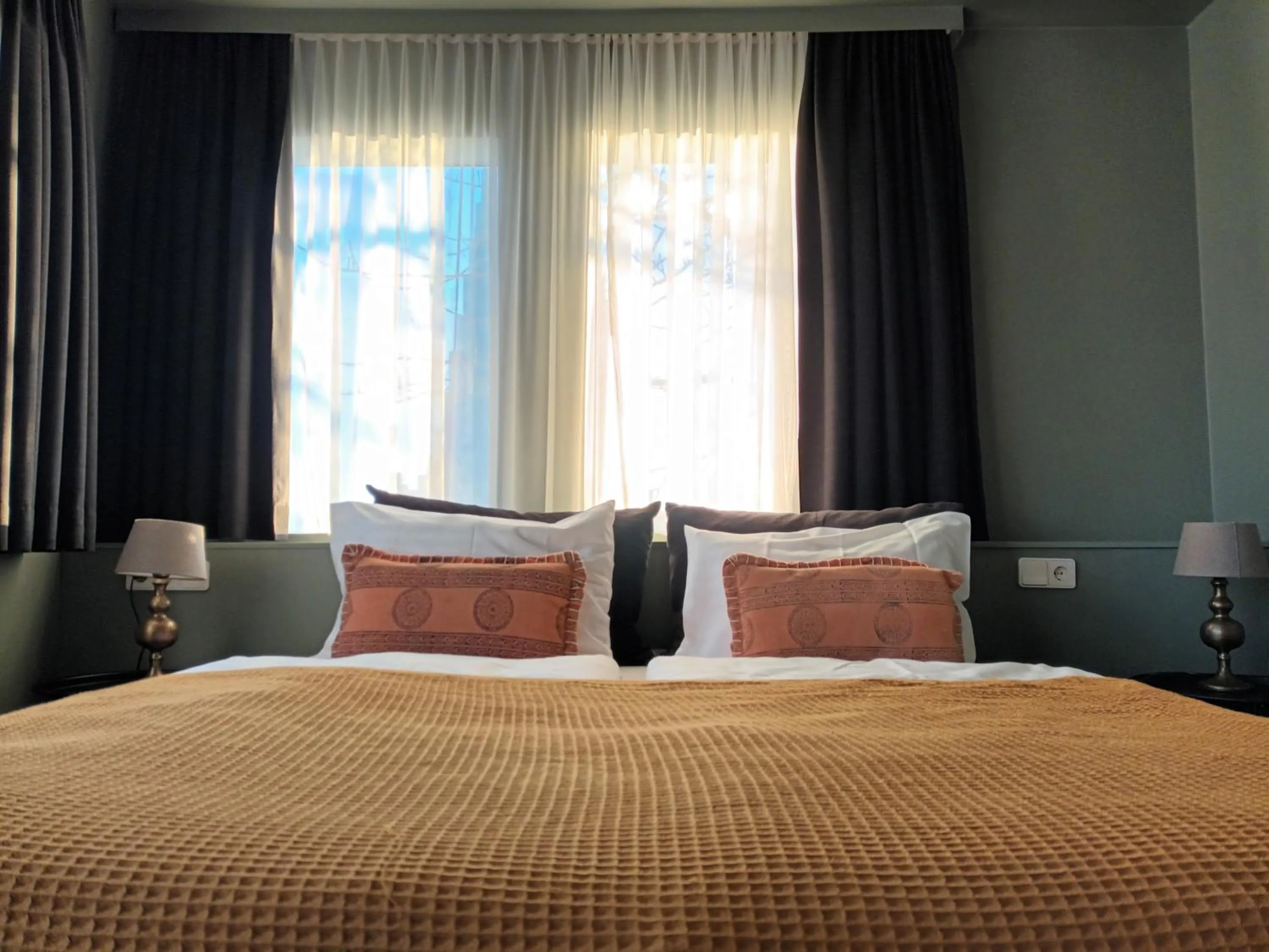 Bed in Hotel Leifur Eiriksson