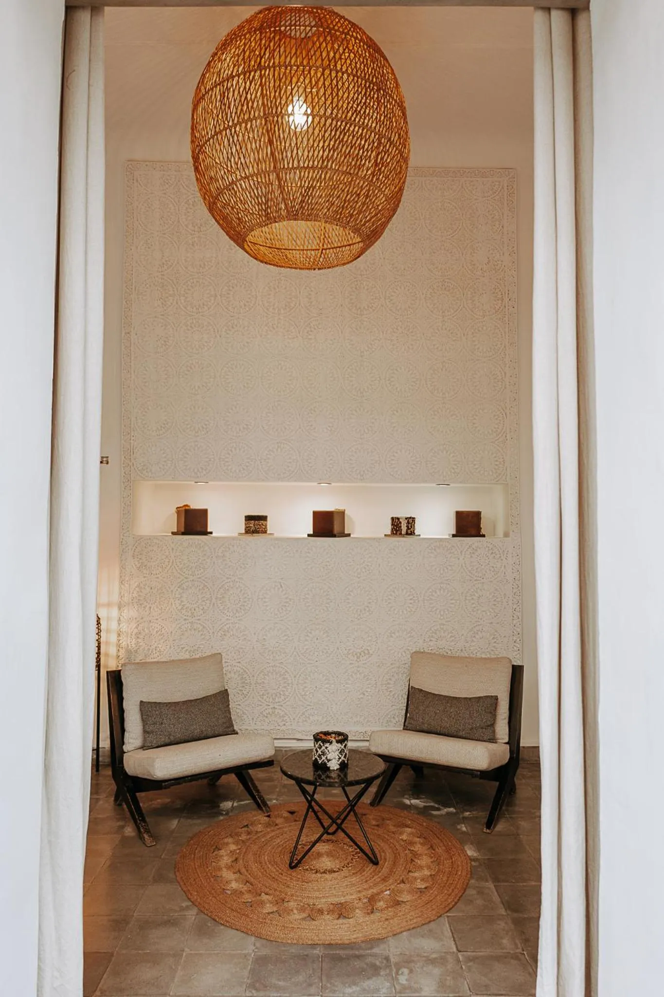 Living room in Riad Villa Wengé & Spa