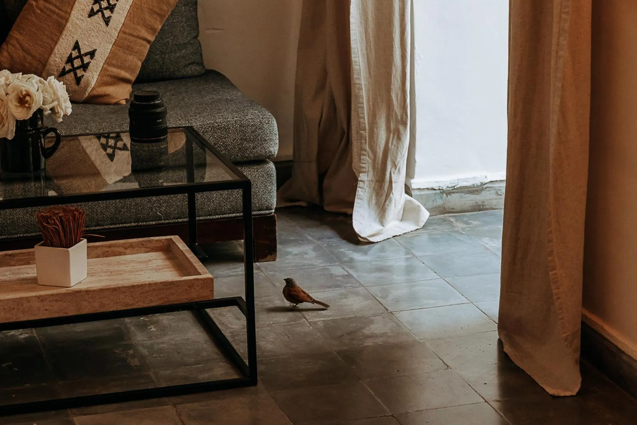 Living room in Riad Villa Wengé & Spa