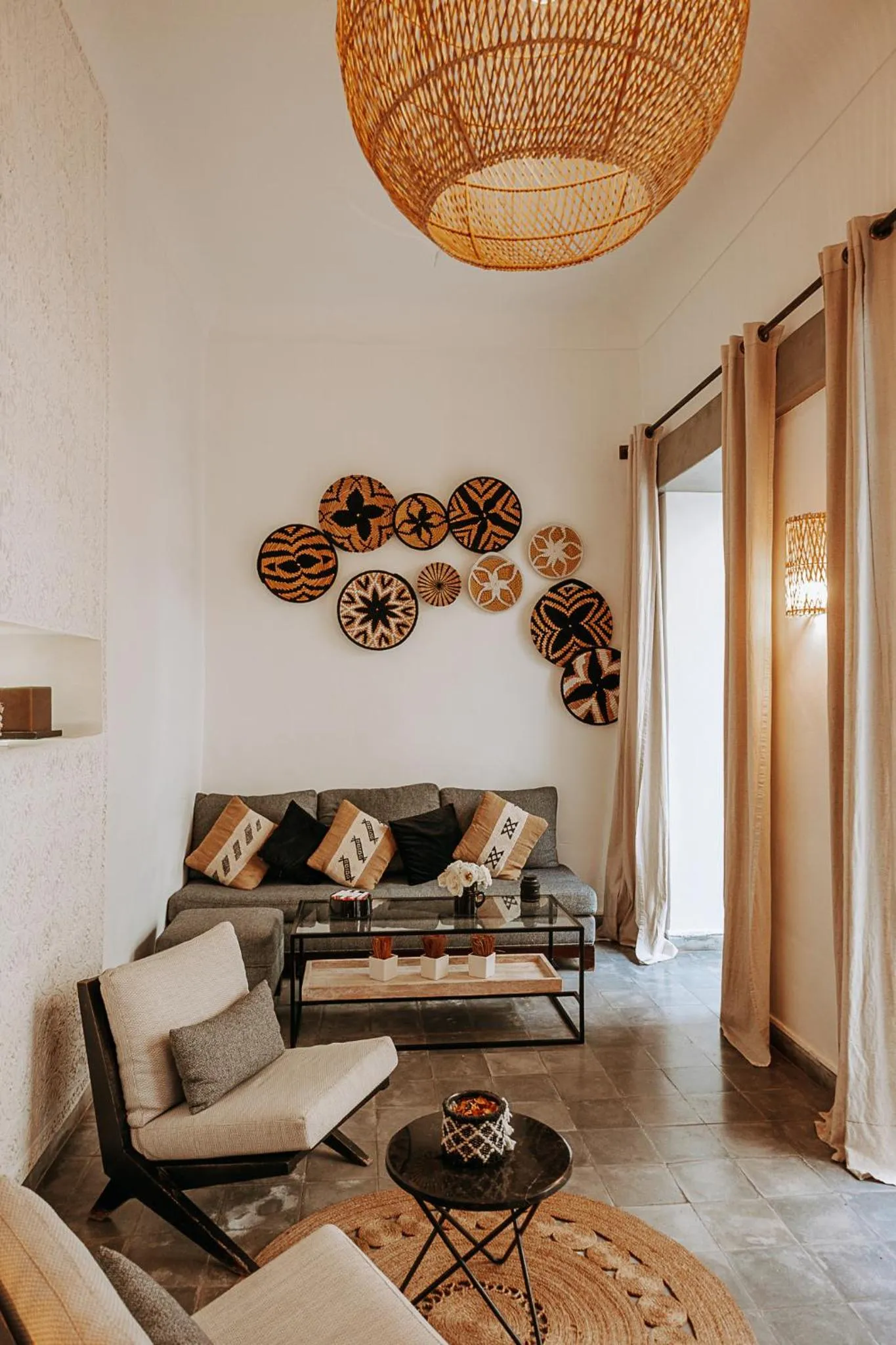 Living room in Riad Villa Wengé & Spa