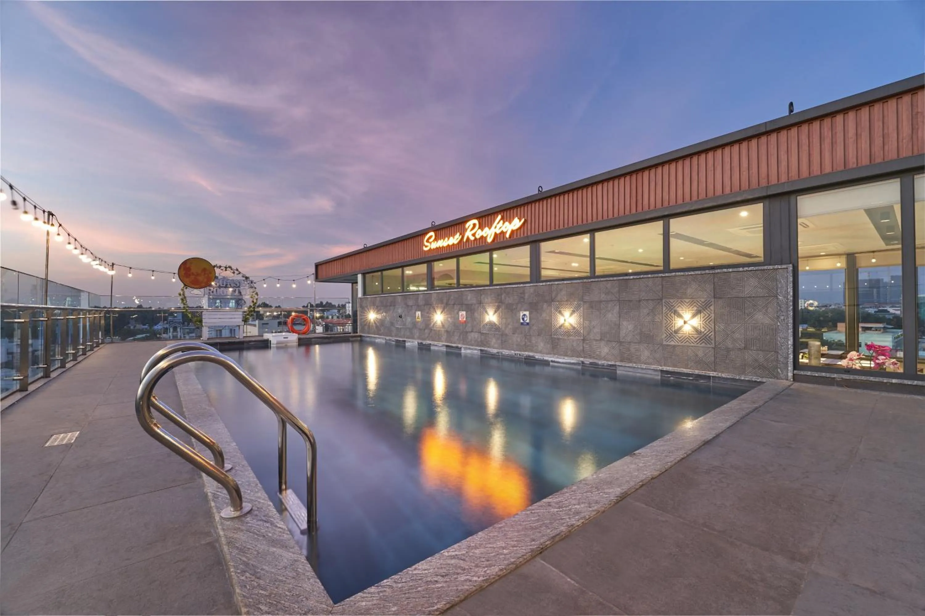 Swimming pool in Bcons PS Hotel and Apartment- Newly Opened Hotel