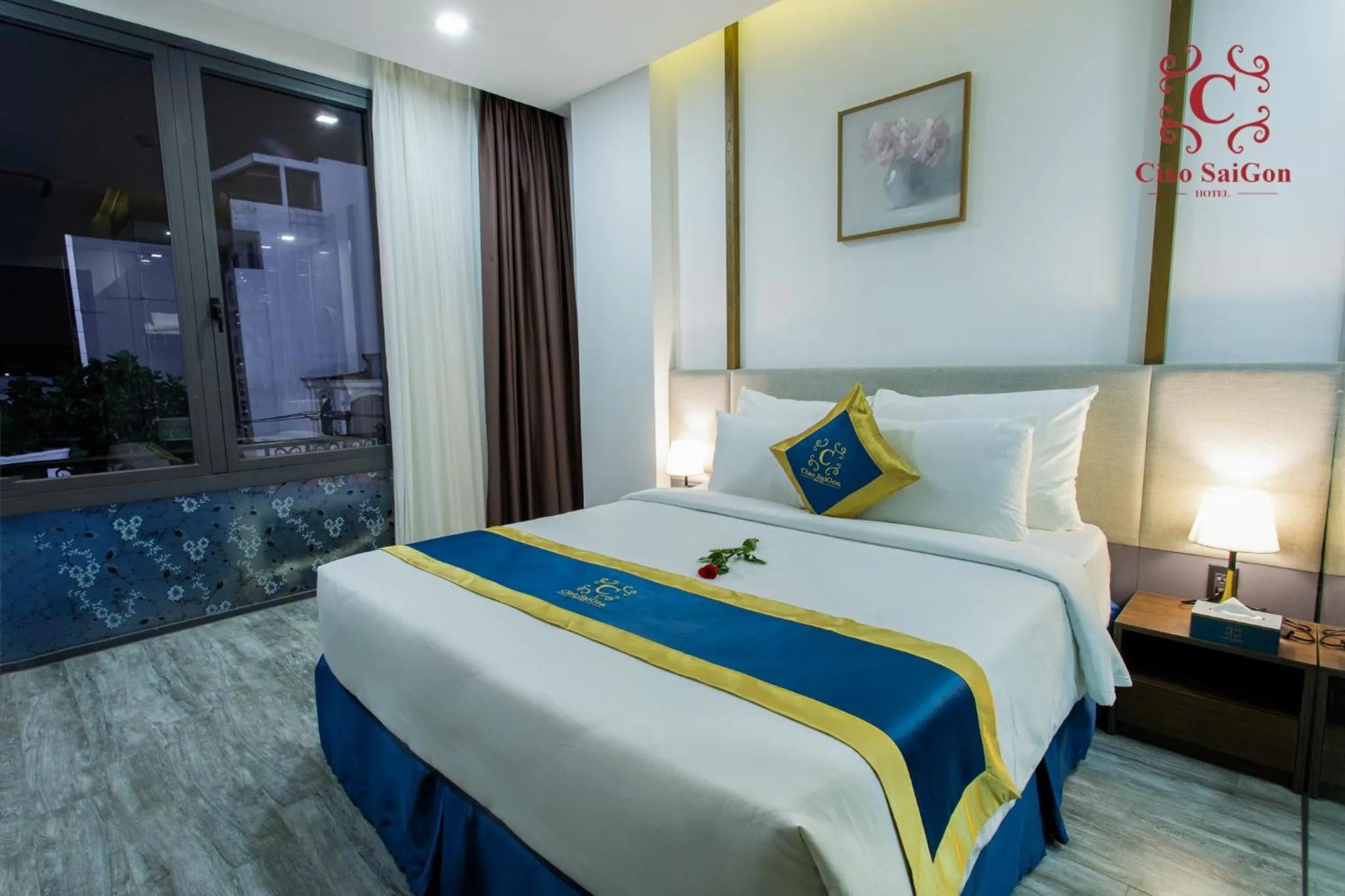 Bed in Ciao Saigon 2 Hotel