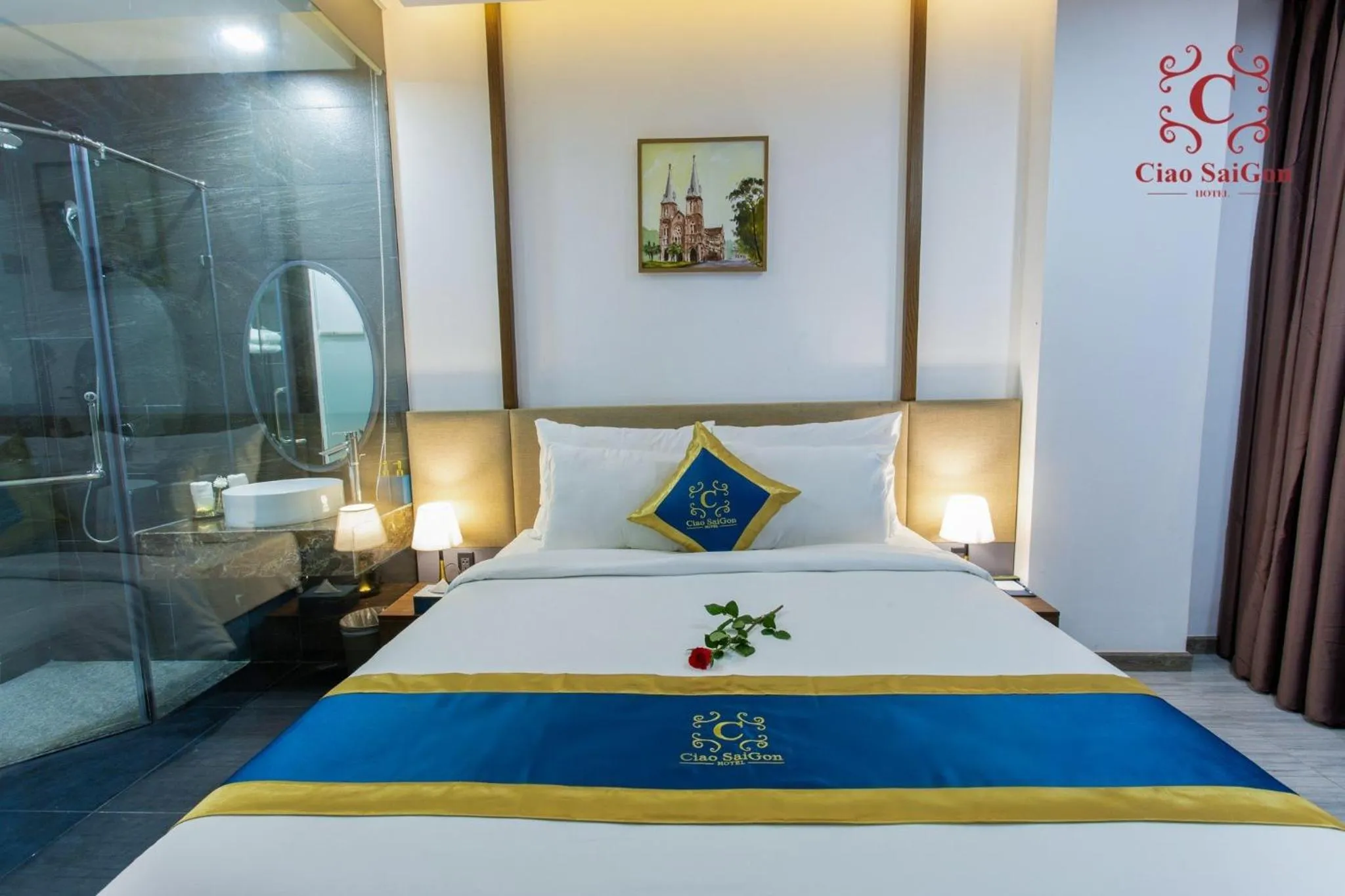 Bed in Ciao Saigon 2 Hotel