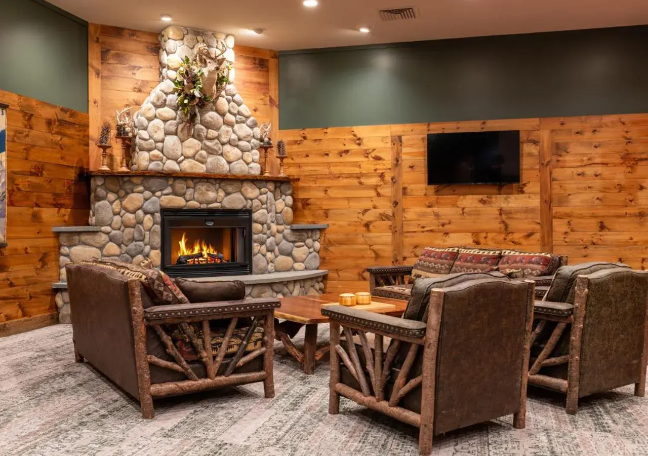 Lobby or reception in Lodge at Schroon Lake Lobby or reception in Lodge at Schroon Lake