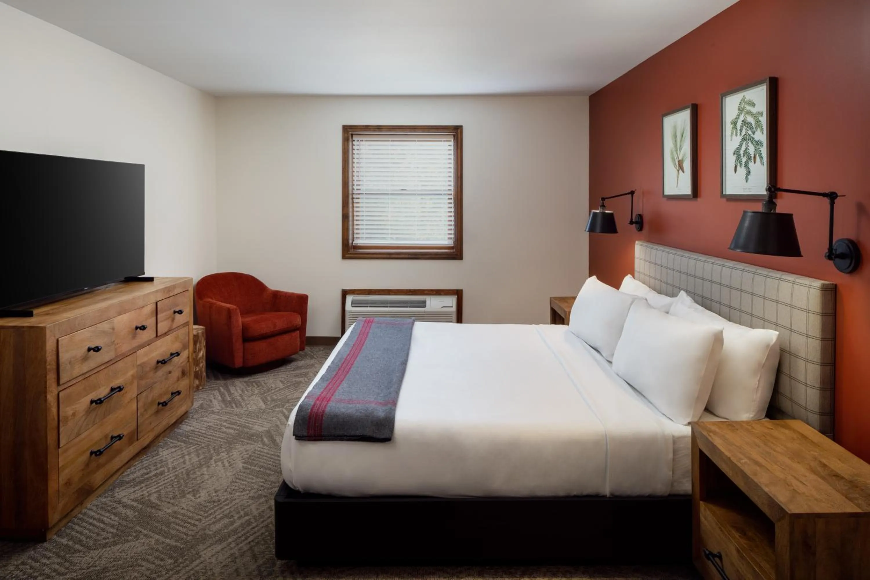 Bed in Lodge at Schroon Lake