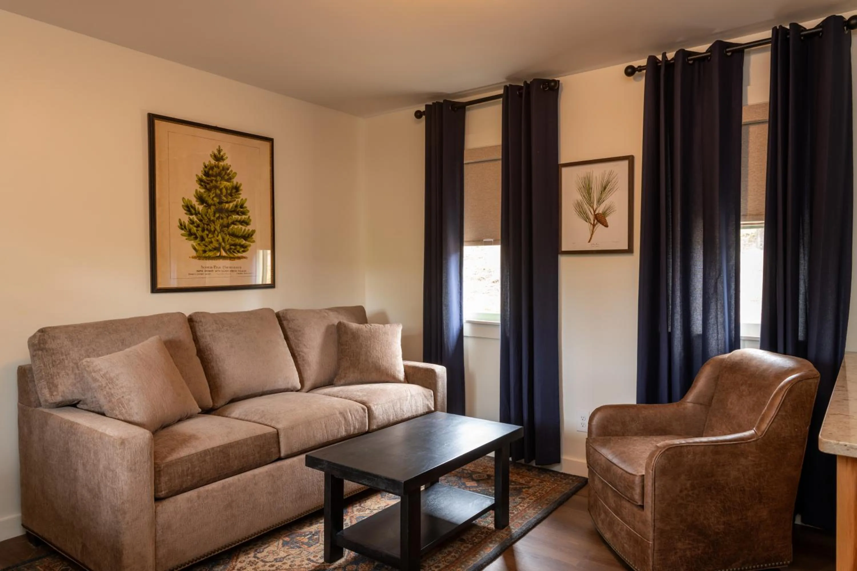 Living room in Lodge at Schroon Lake