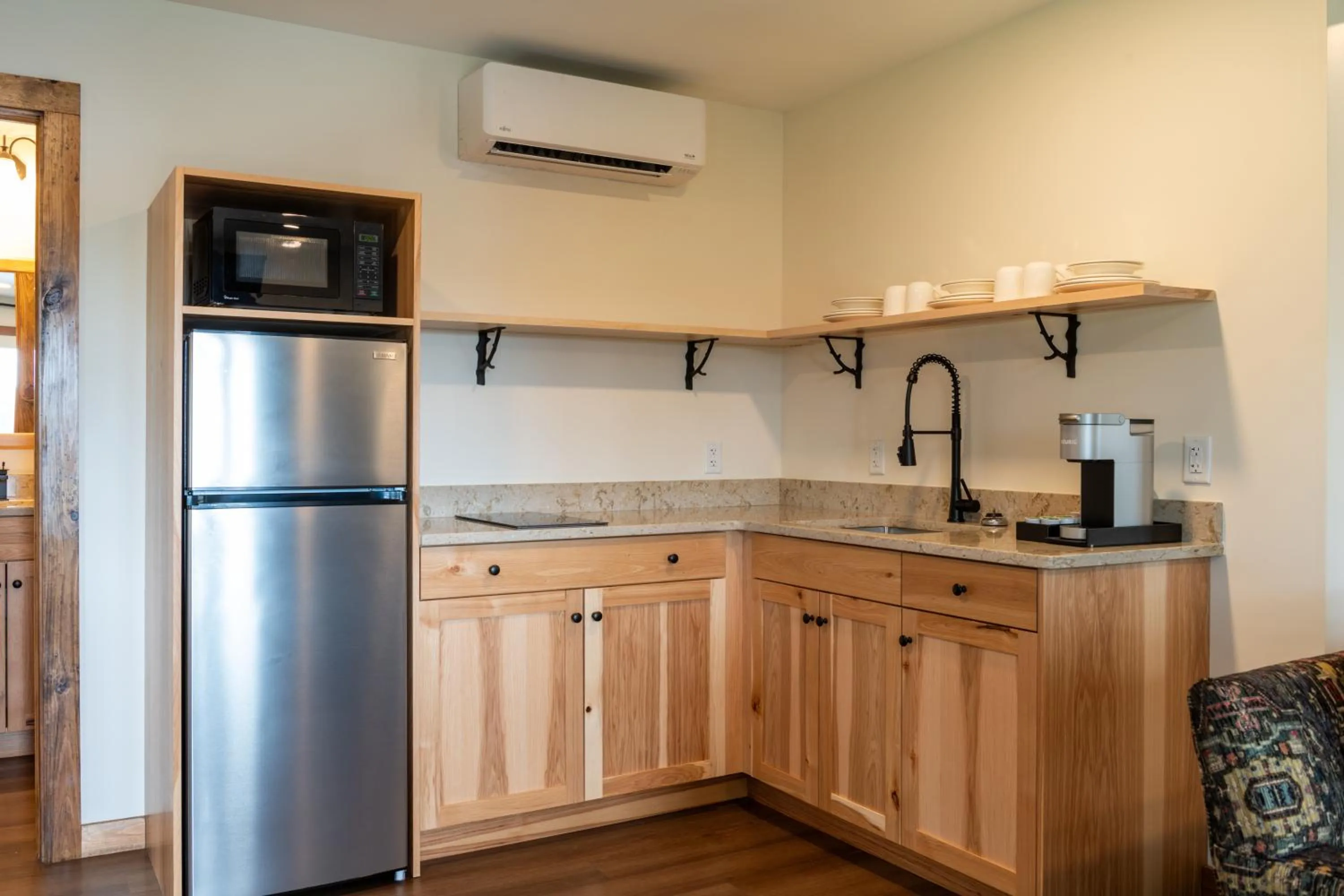 Kitchen or kitchenette in Lodge at Schroon Lake