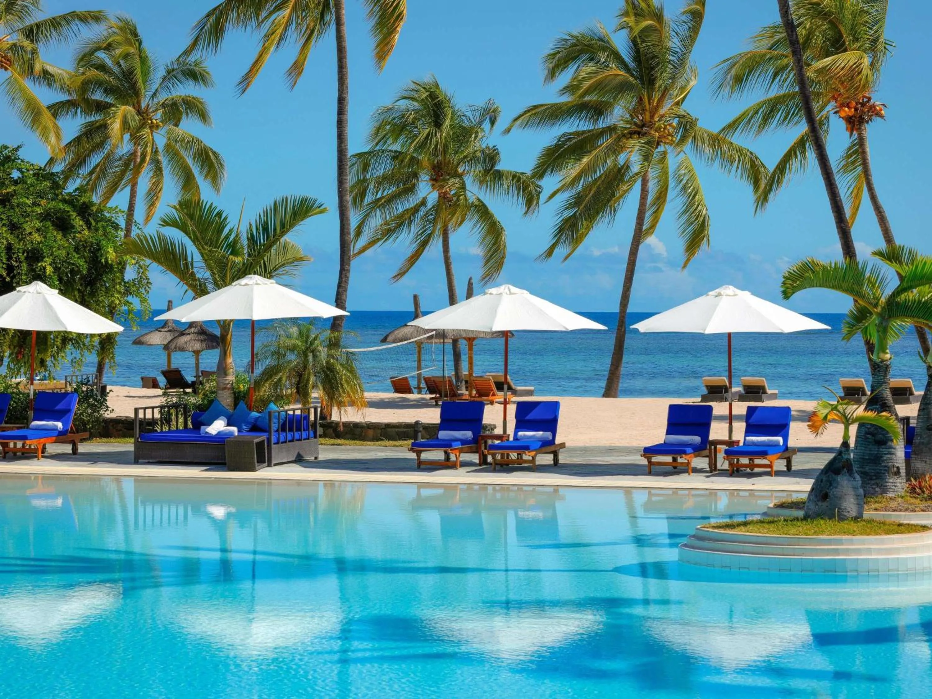 Pool view in Sofitel Mauritius L'Imperial Resort & Spa