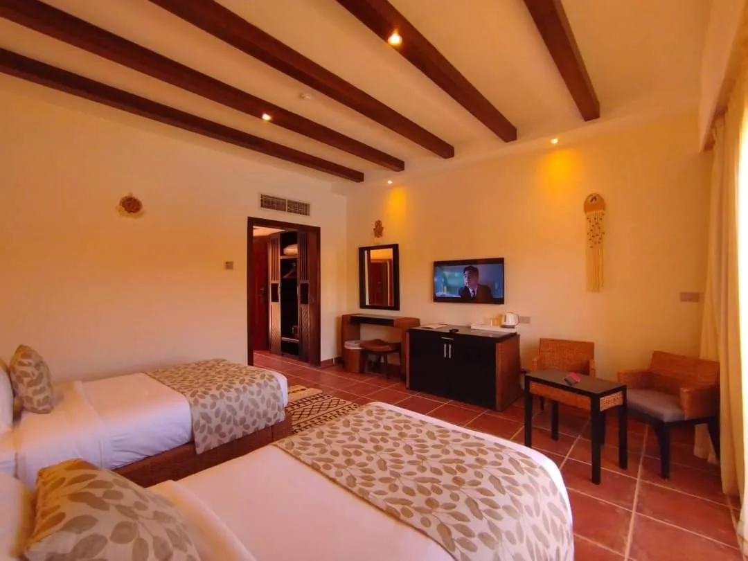 Bathroom, Bed in Amarina Jannah Resort & Aqua Park Marsa Alam