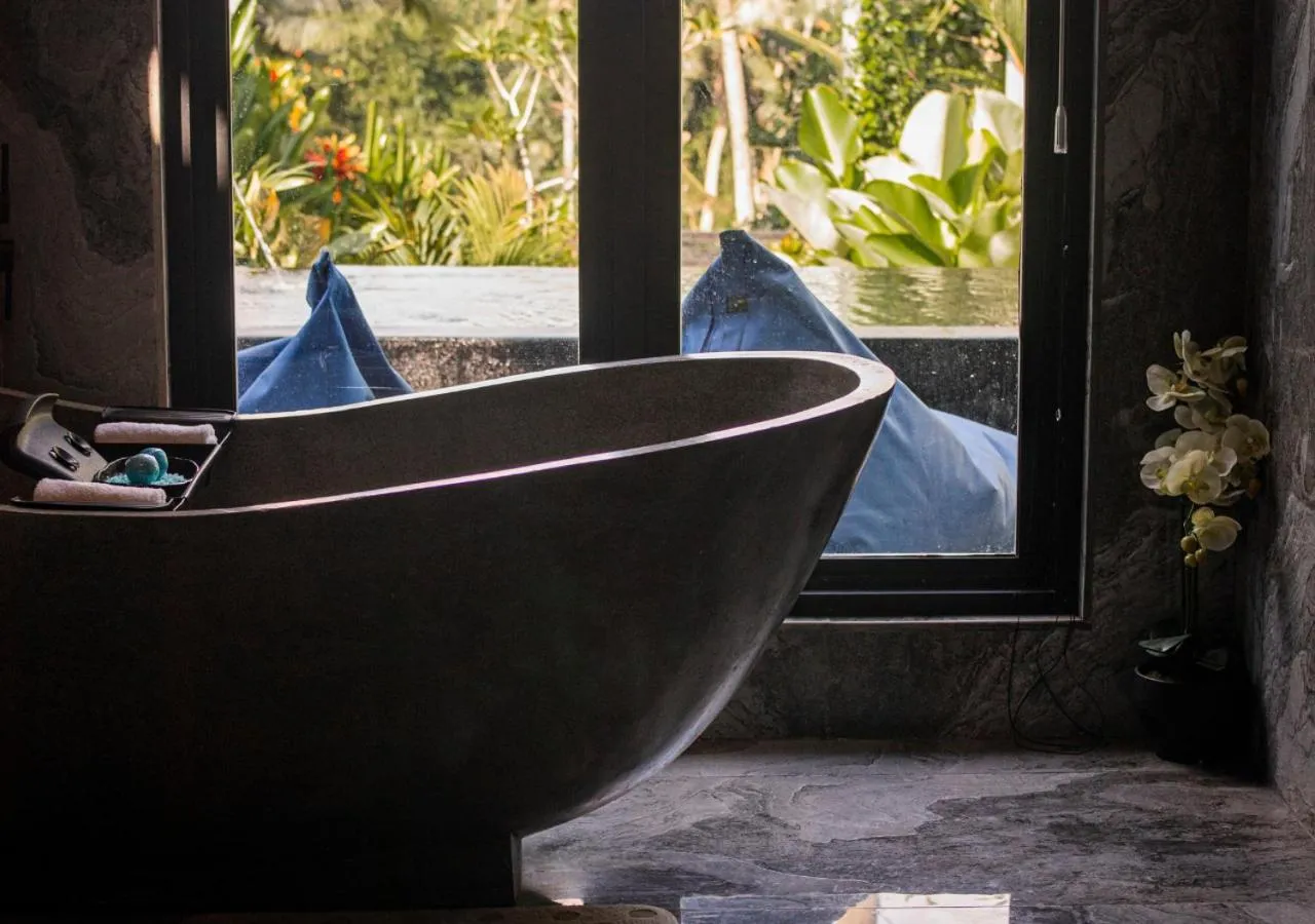 Bathroom in Capung Asri Eco Luxury Resort with Private Pool Villas