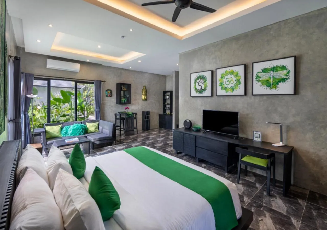 Bed in Capung Asri Eco Luxury Resort with Private Pool Villas