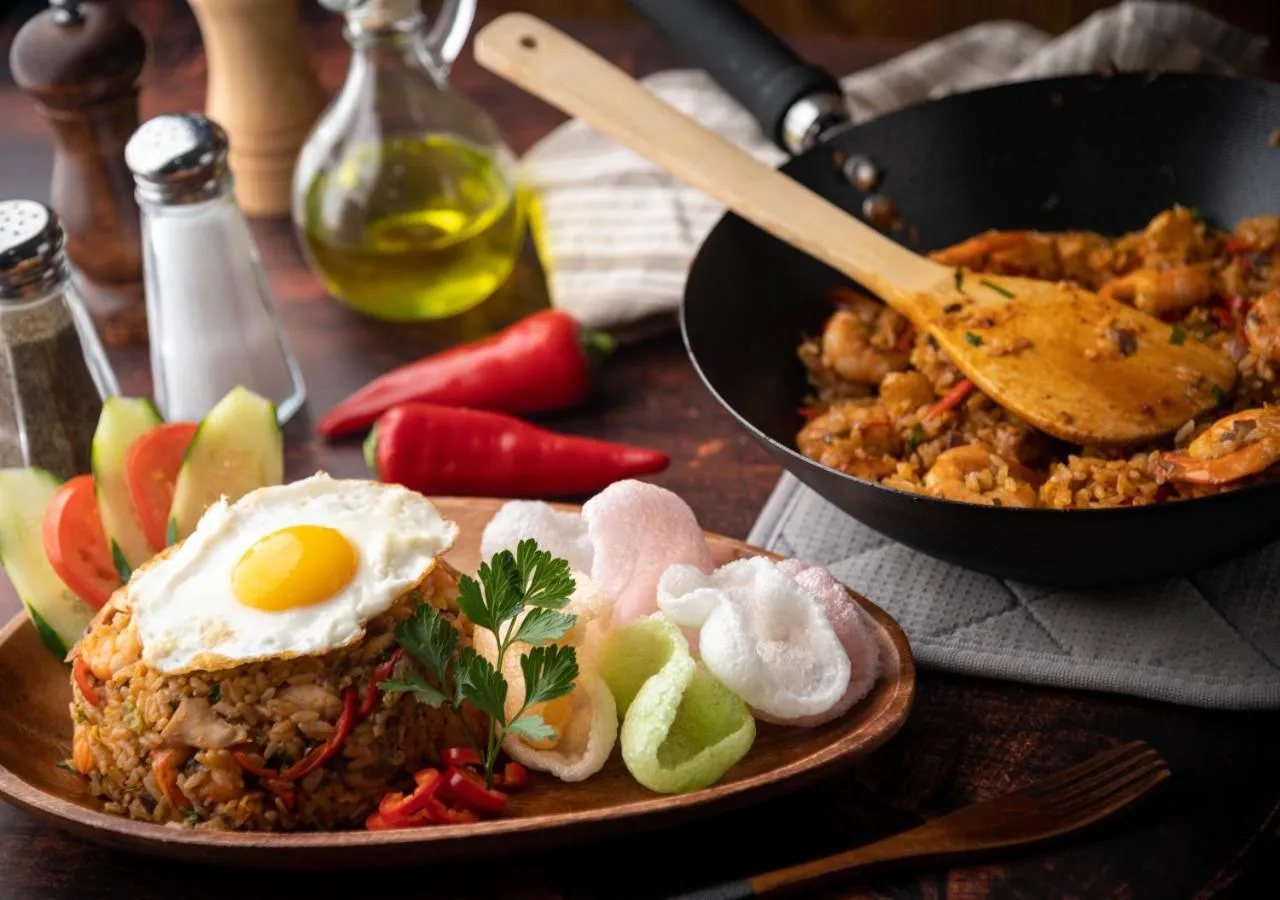 Food close-up in Capung Asri Eco Luxury Resort with Private Pool Villas