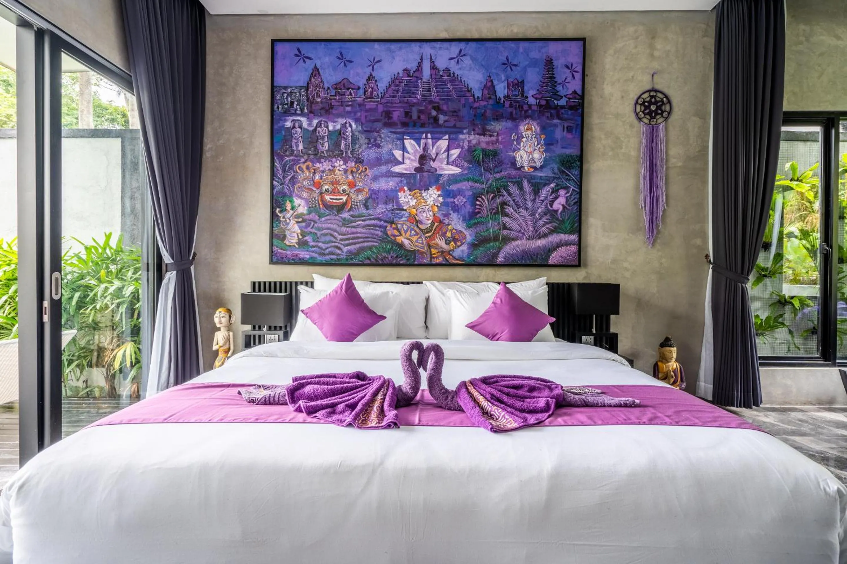 Bed in Capung Asri Eco Luxury Resort with Private Pool Villas