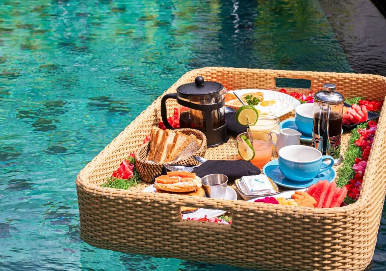 Breakfast in Capung Asri Eco Luxury Resort with Private Pool Villas