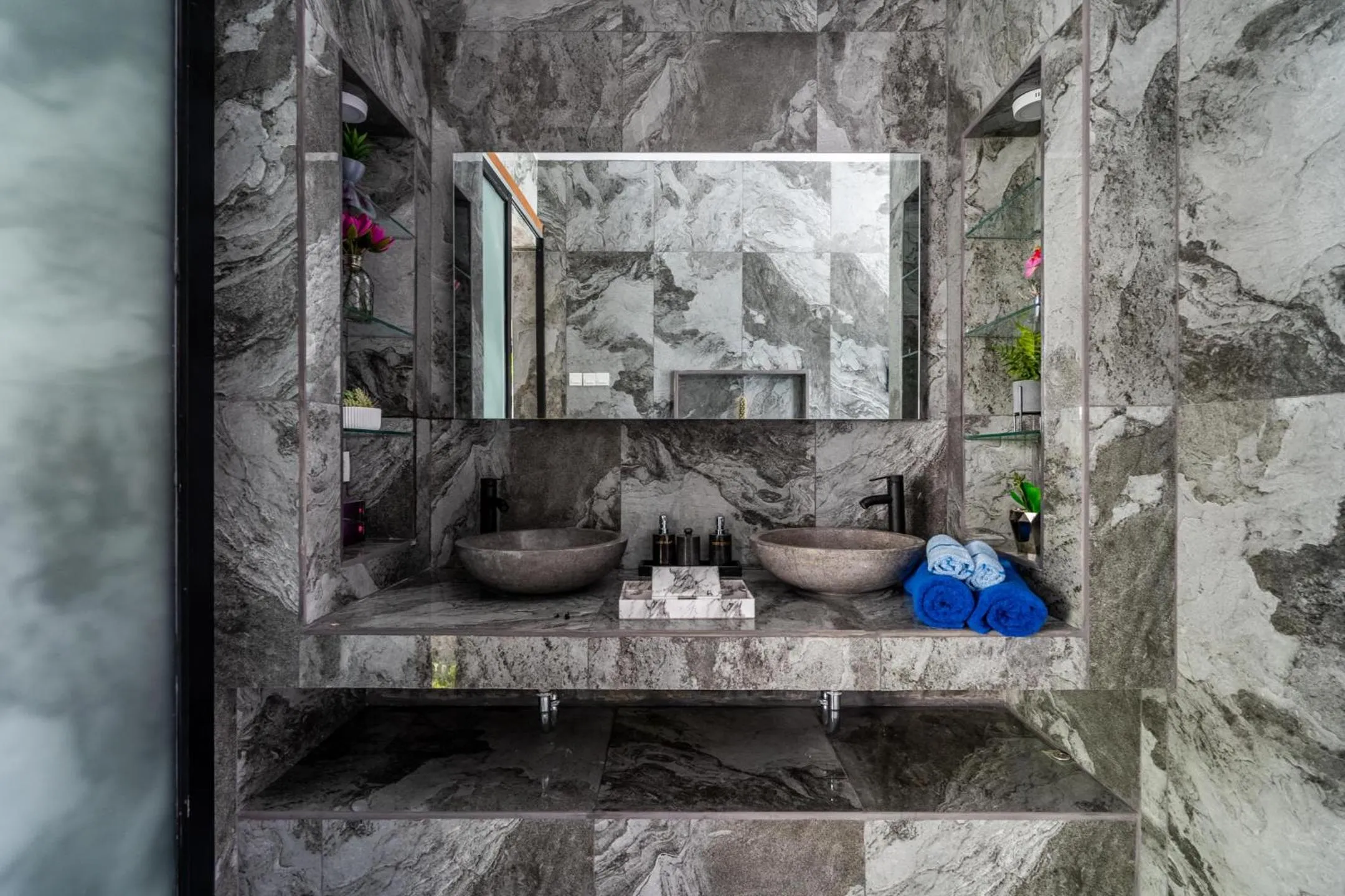 Shower in Capung Asri Eco Luxury Resort with Private Pool Villas