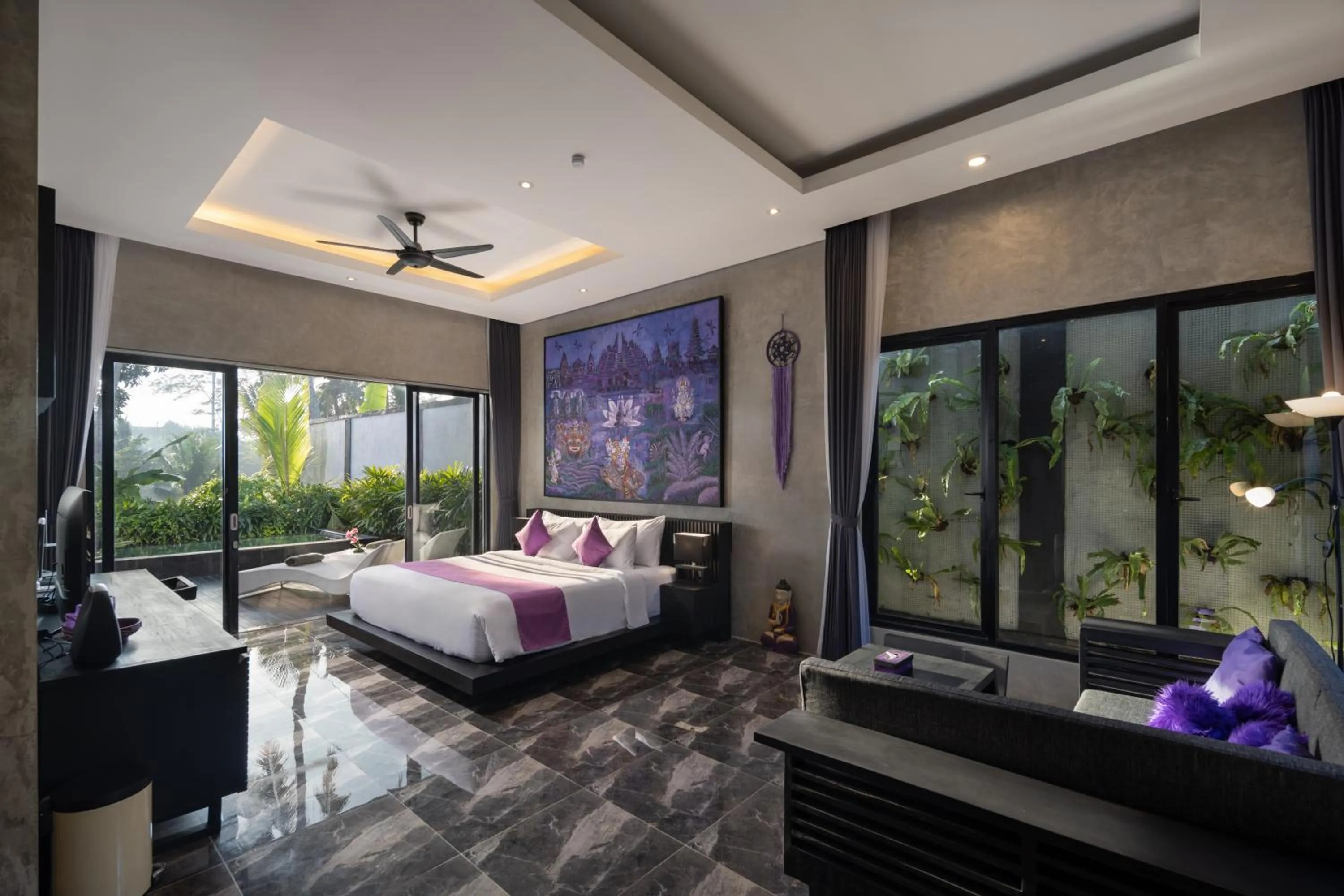Bed in Capung Asri Eco Luxury Resort with Private Pool Villas