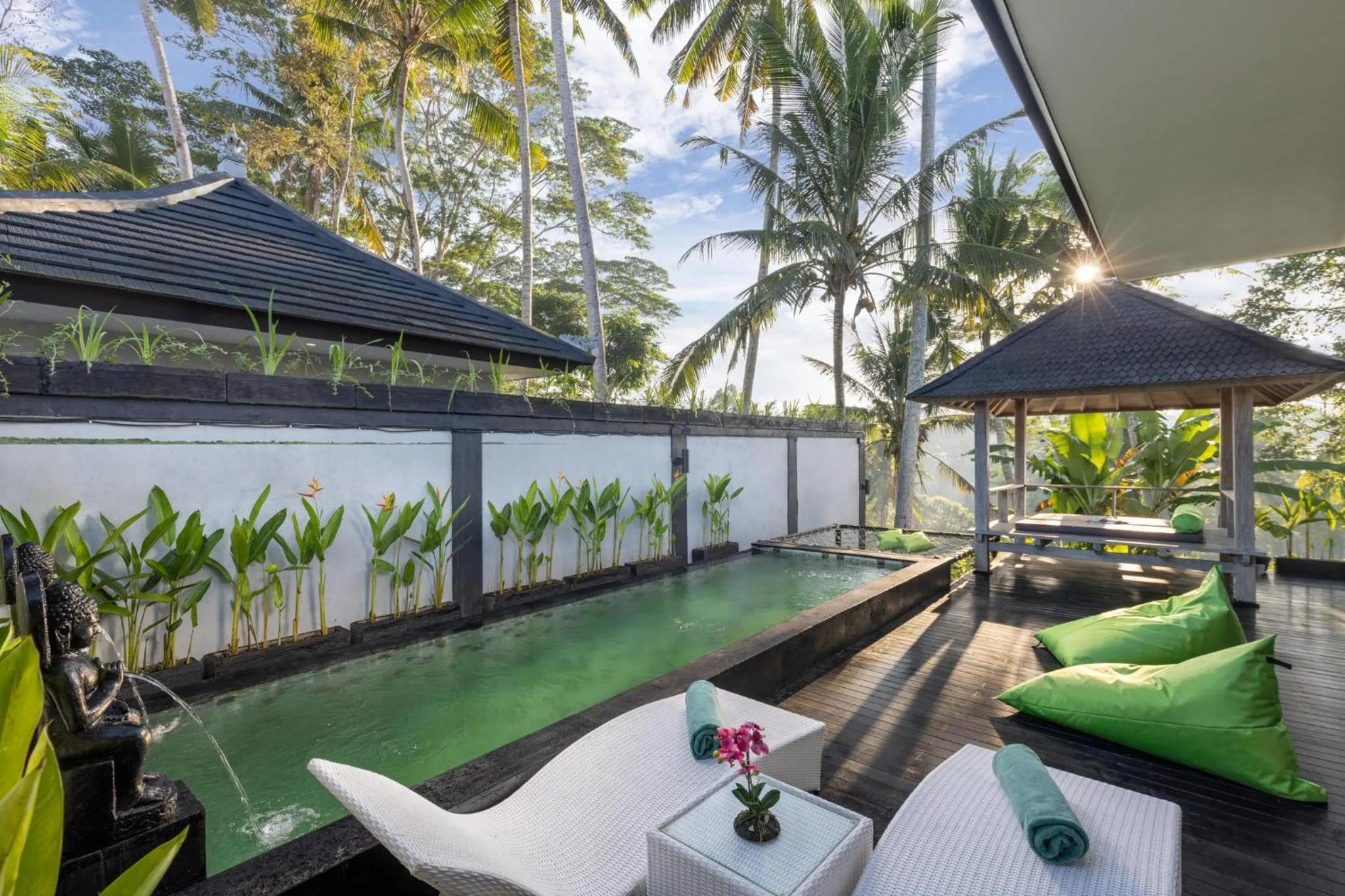 Pool view in Capung Asri Eco Luxury Resort with Private Pool Villas