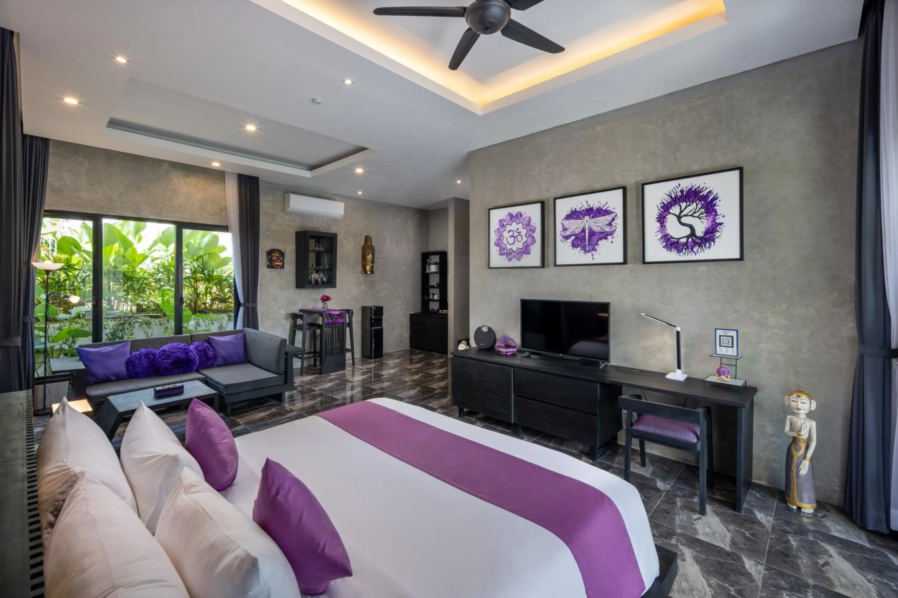 Bed in Capung Asri Eco Luxury Resort with Private Pool Villas