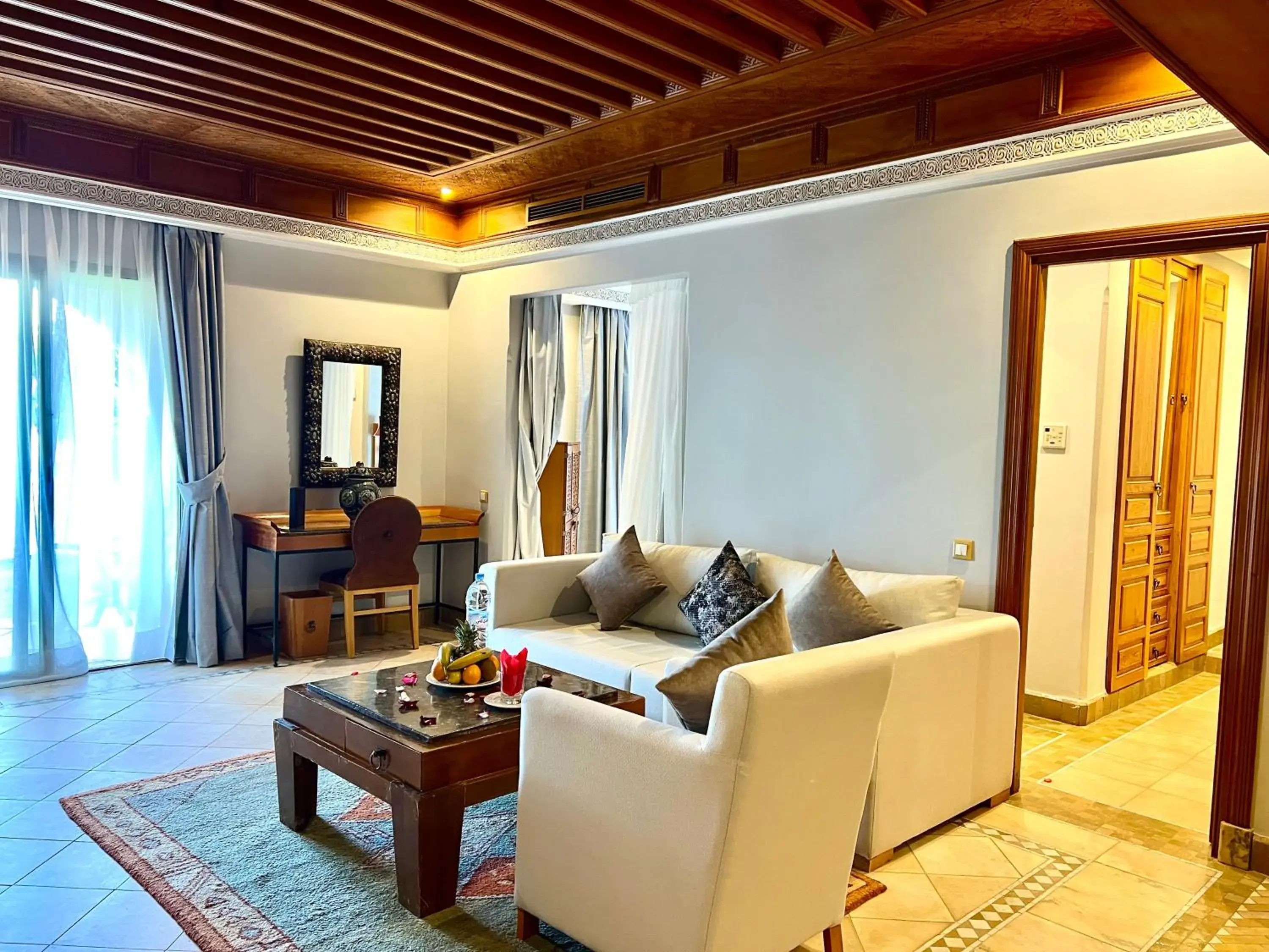 Living room, Seating Area in Pavillon du Golf -Palmeraie suites