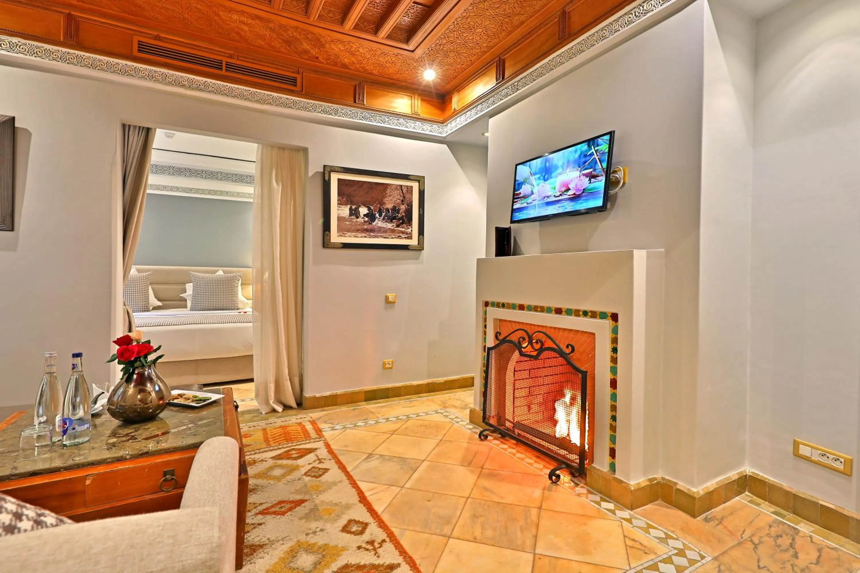 Seating area in Pavillon du Golf - Palmeraie suites