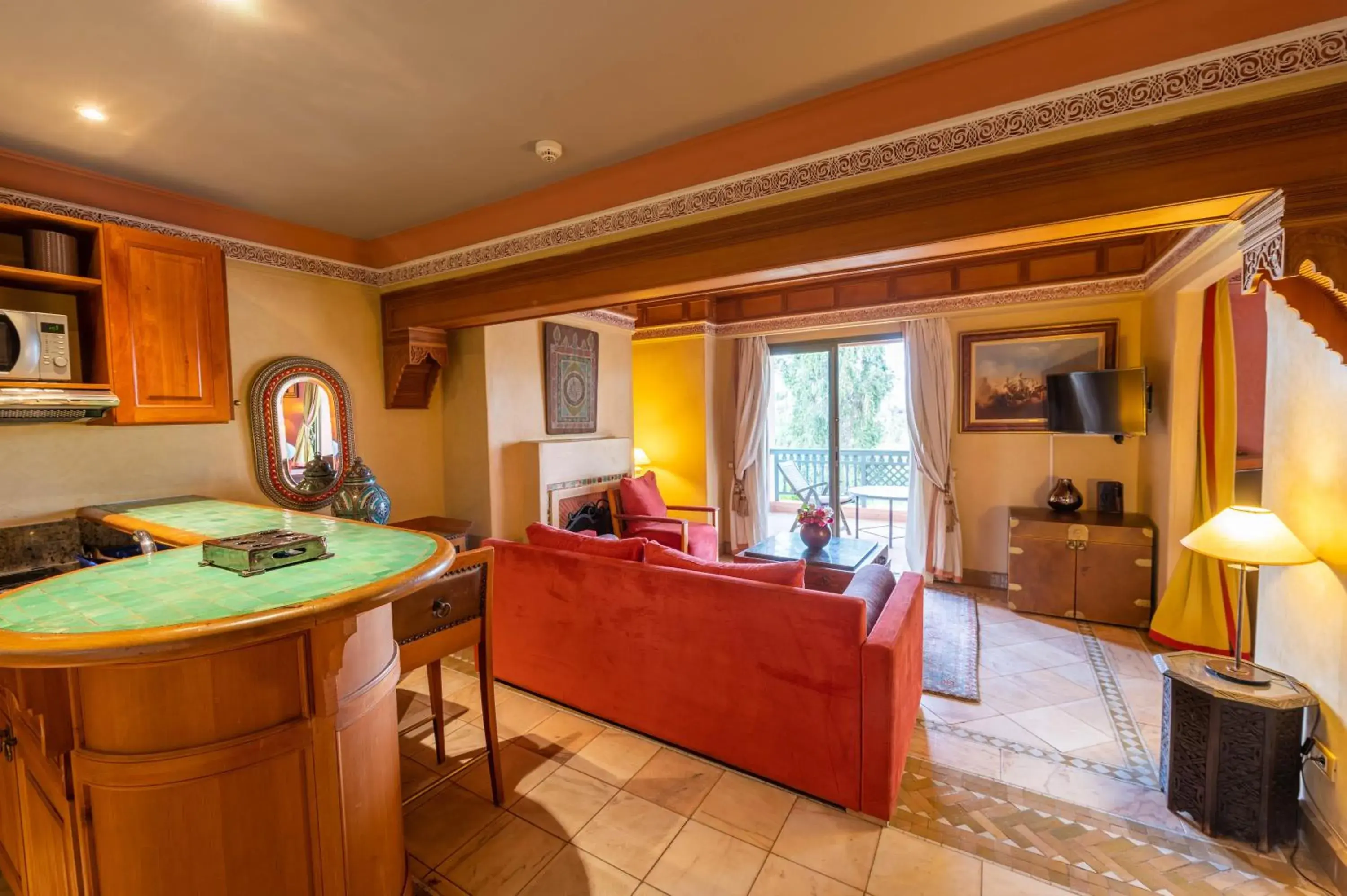 Living room in Pavillon du Golf -Palmeraie suites