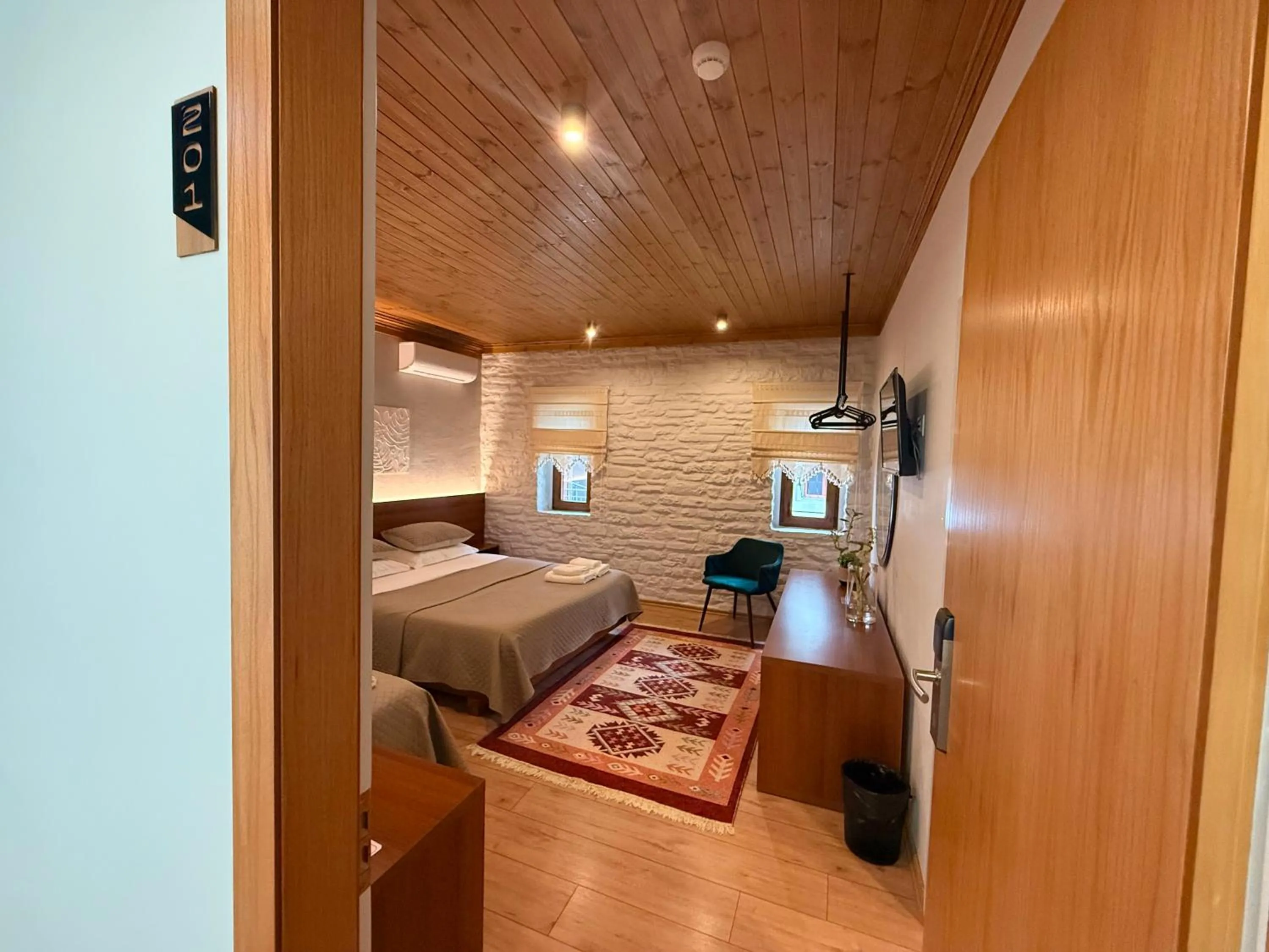 Bed in The Stone Sky Hotel