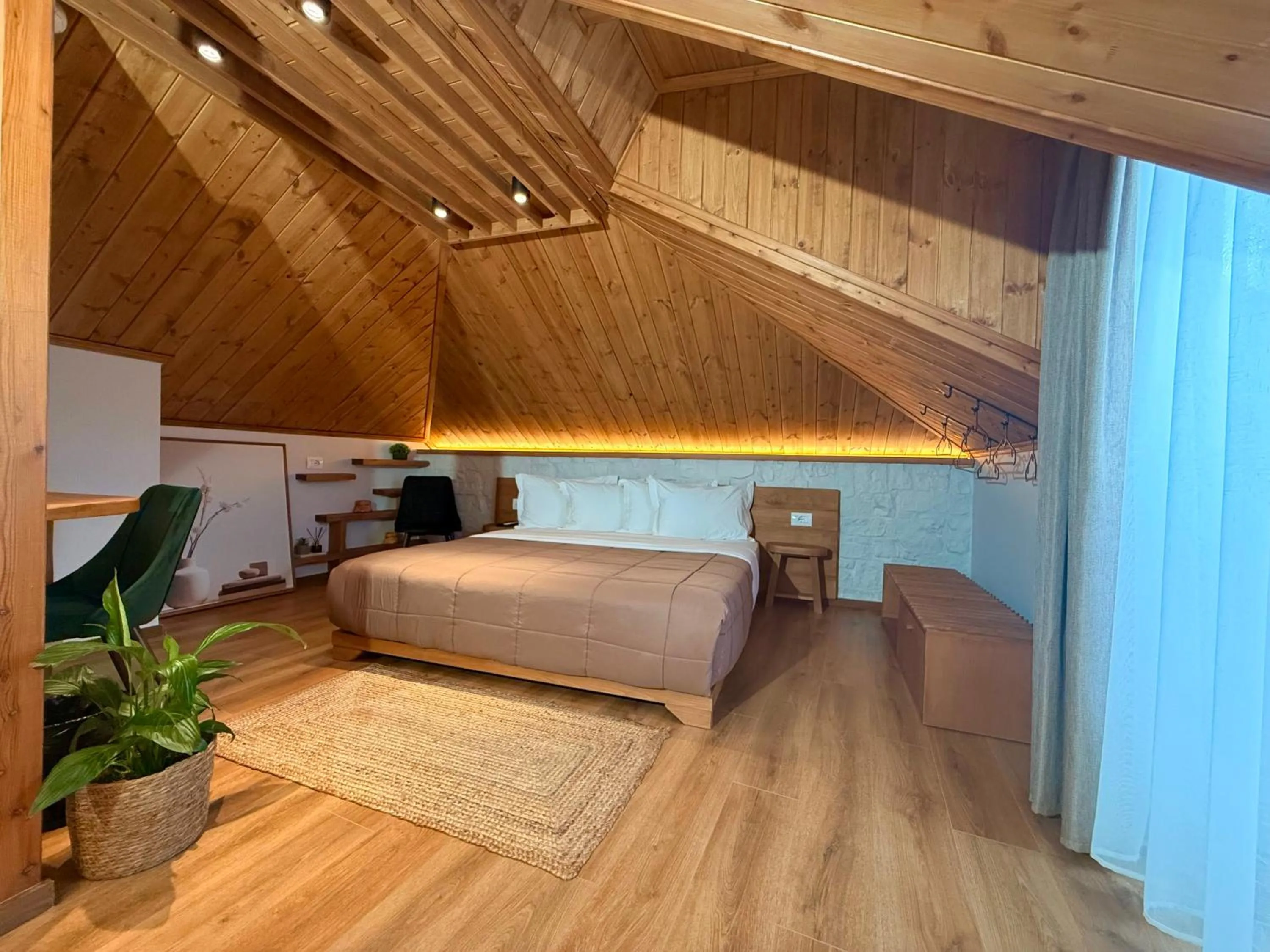 Bed in The Stone Sky Hotel