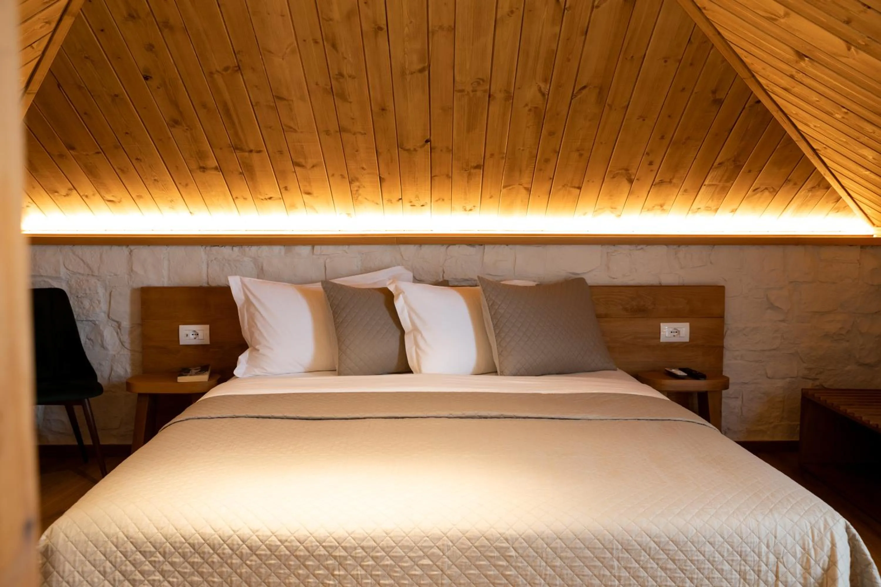 Bed in The Stone Sky Hotel