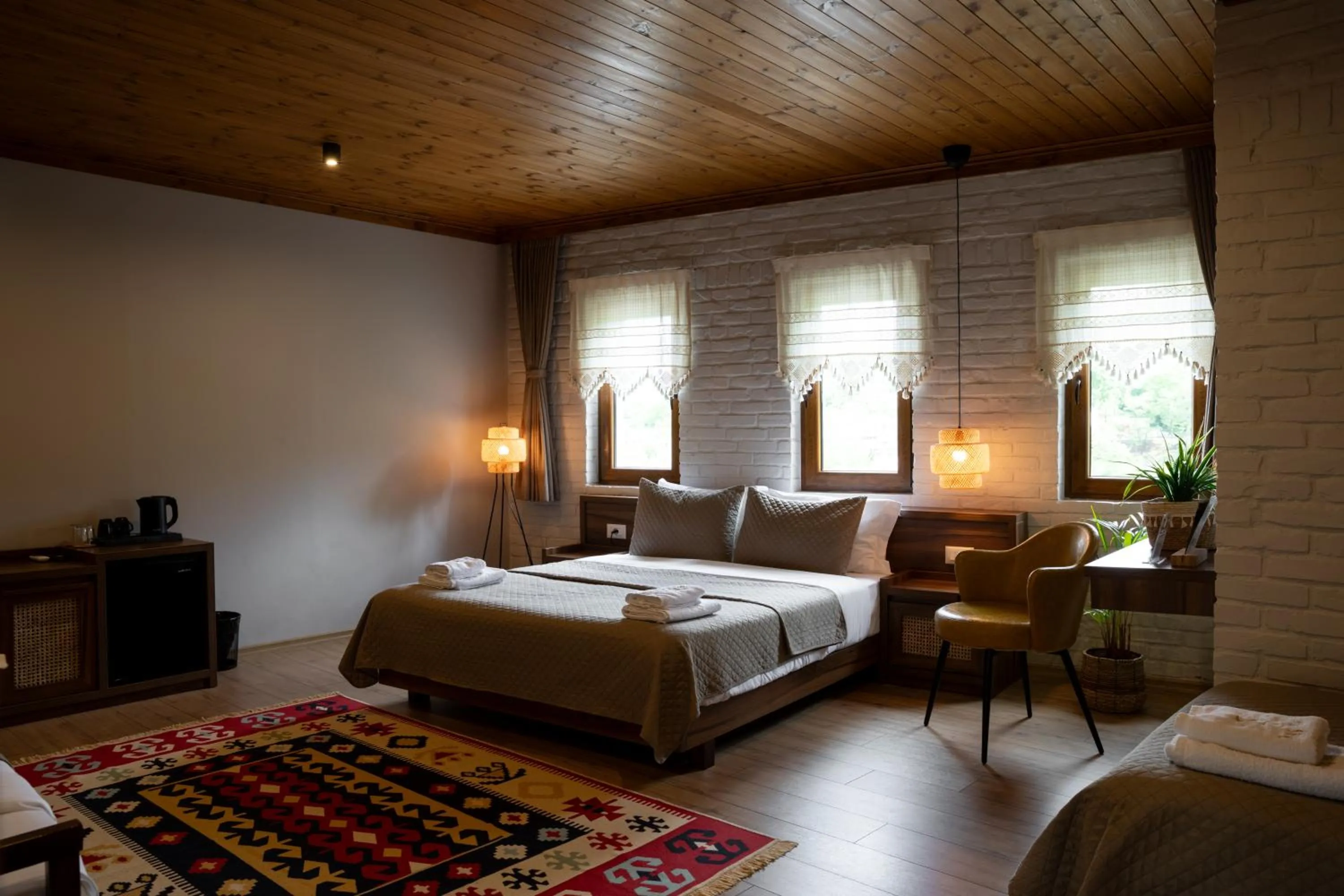 Bed in The Stone Sky Hotel