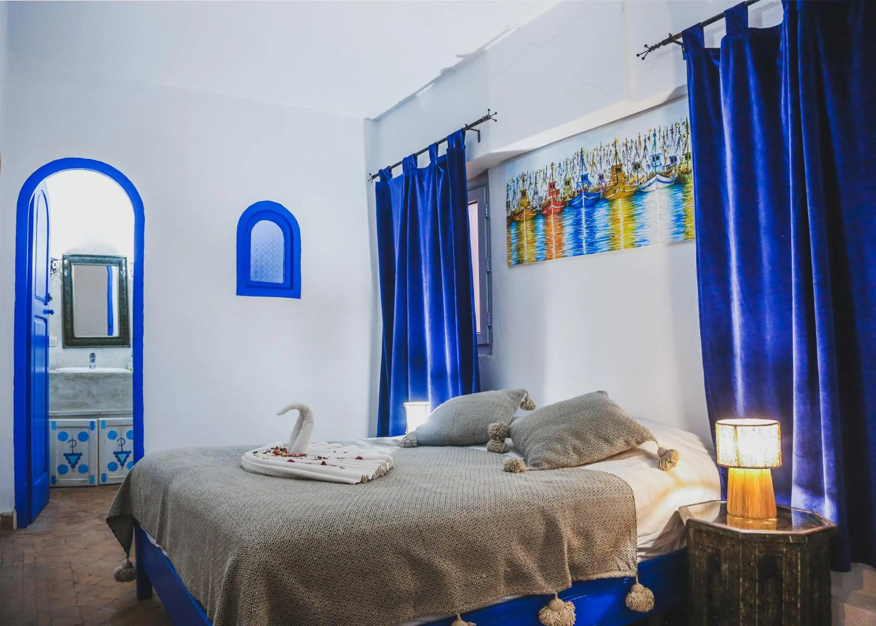 Bed in Dar Nafoura-Mogador
