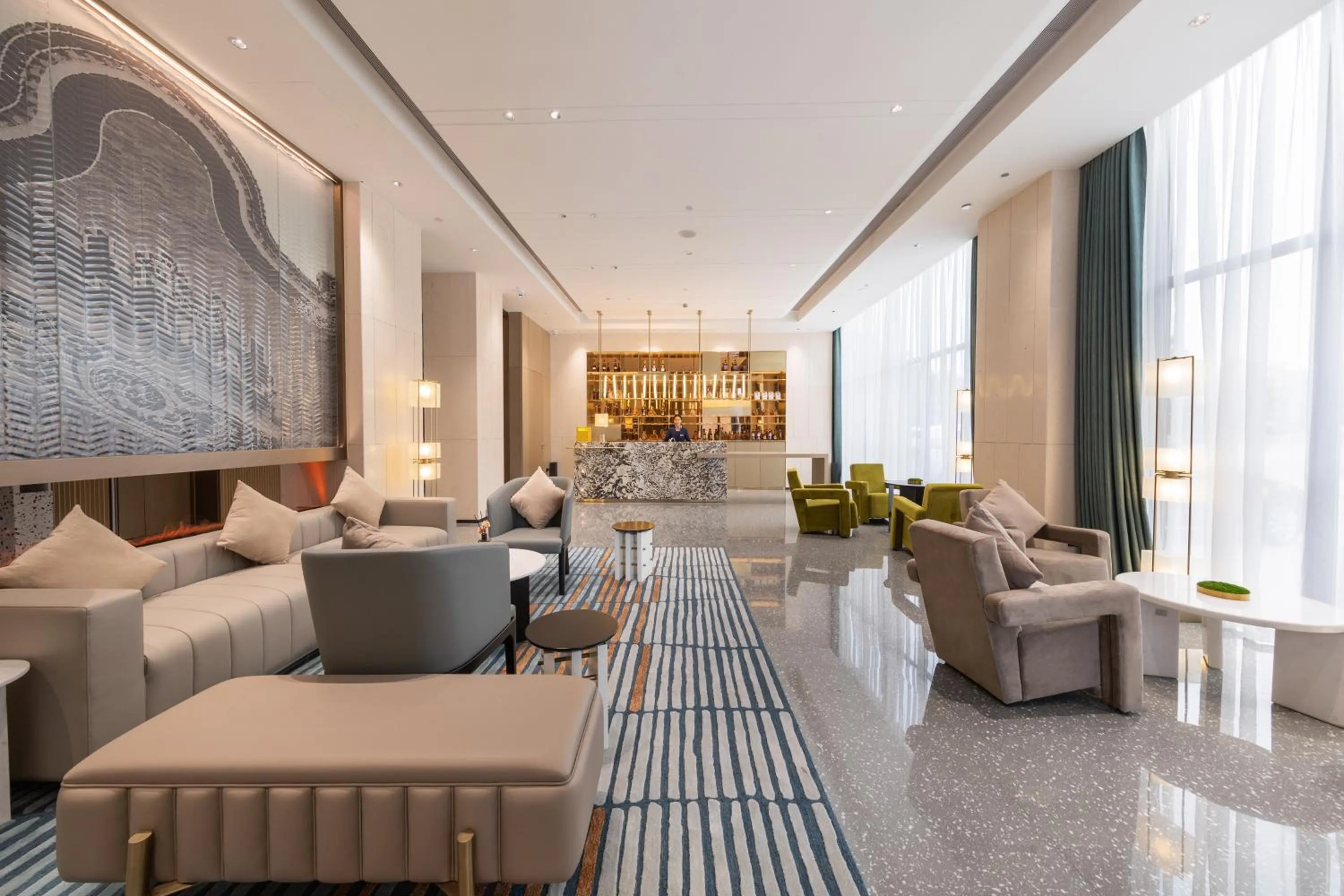 Communal lounge/ TV room in Guangzhou Baiyun Airport MeHood Liz Hotel Free Shuttle Bus to Airport