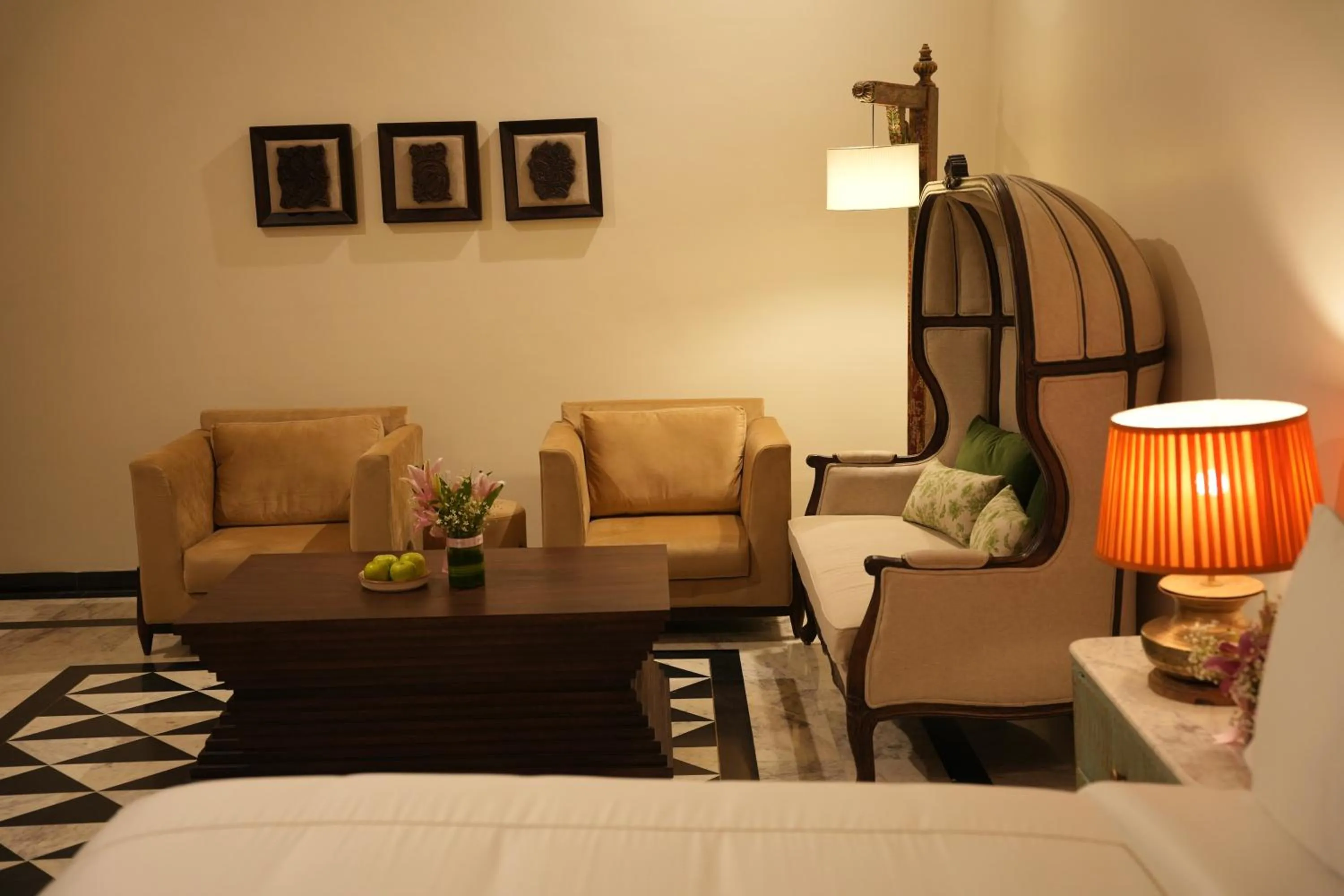 Living room, Bed in Surpura Bagh