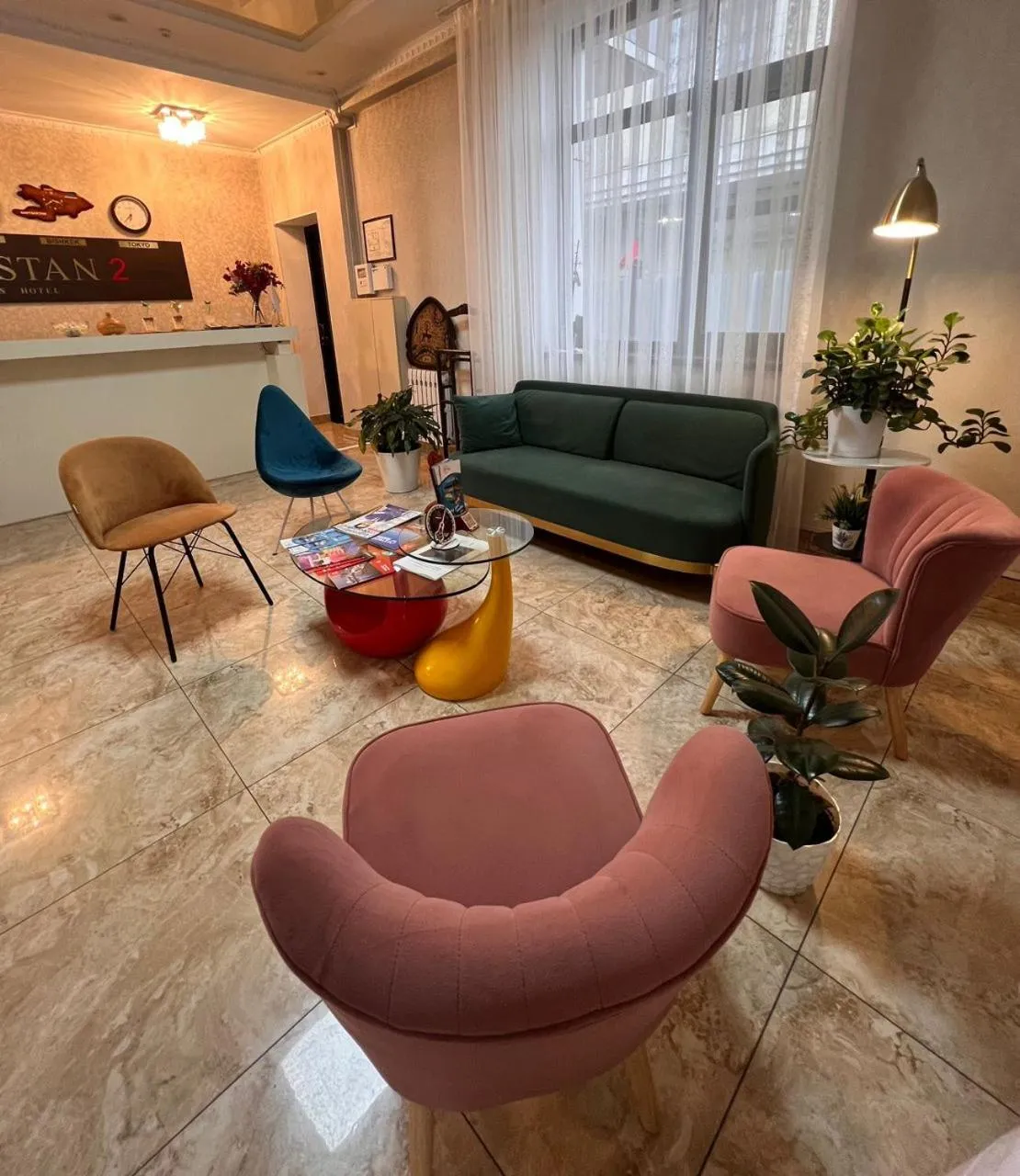 Lobby or reception in Hotel Touristan Bishkek