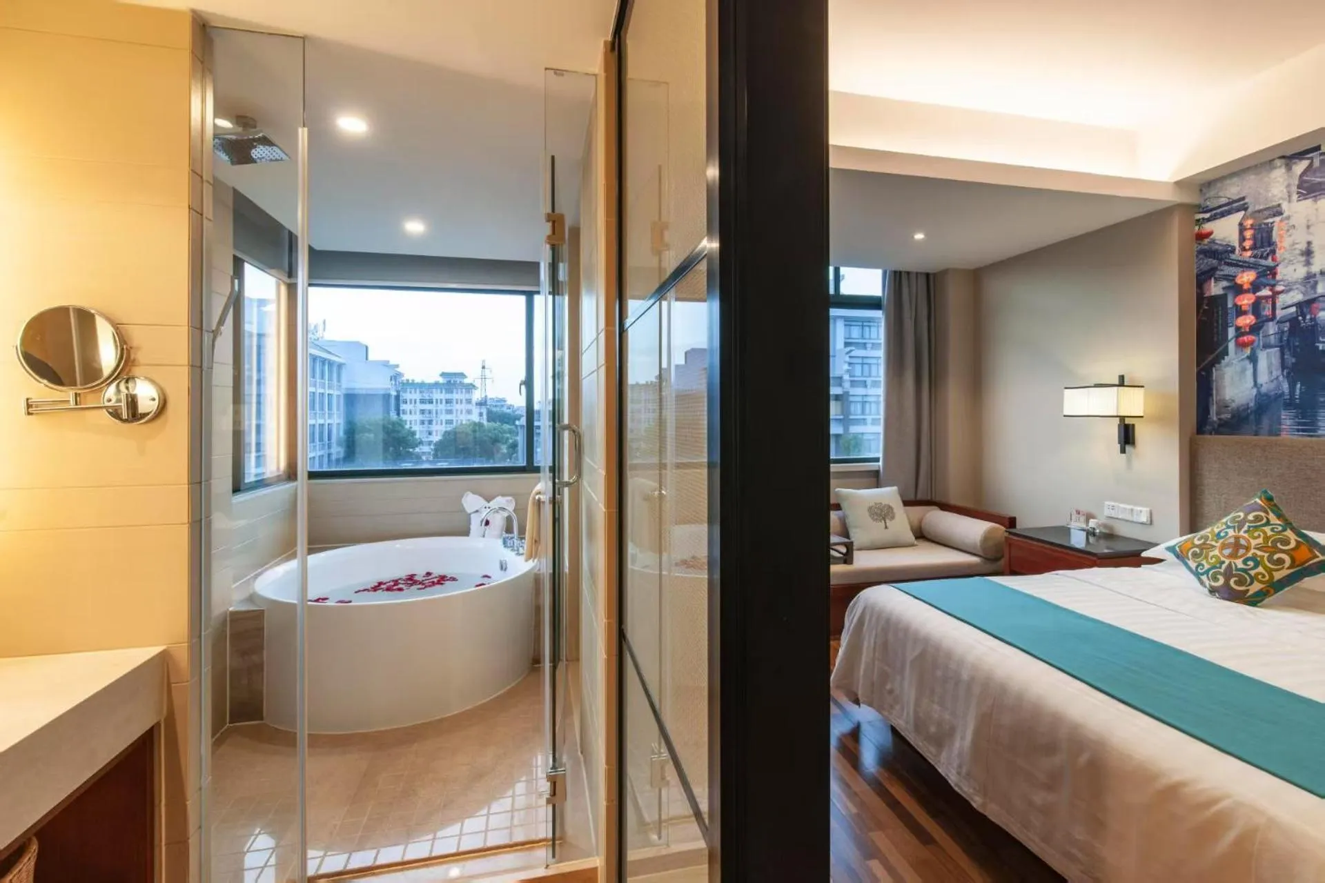 Bed in Luoxingge SSAW Boutiquel Hotel