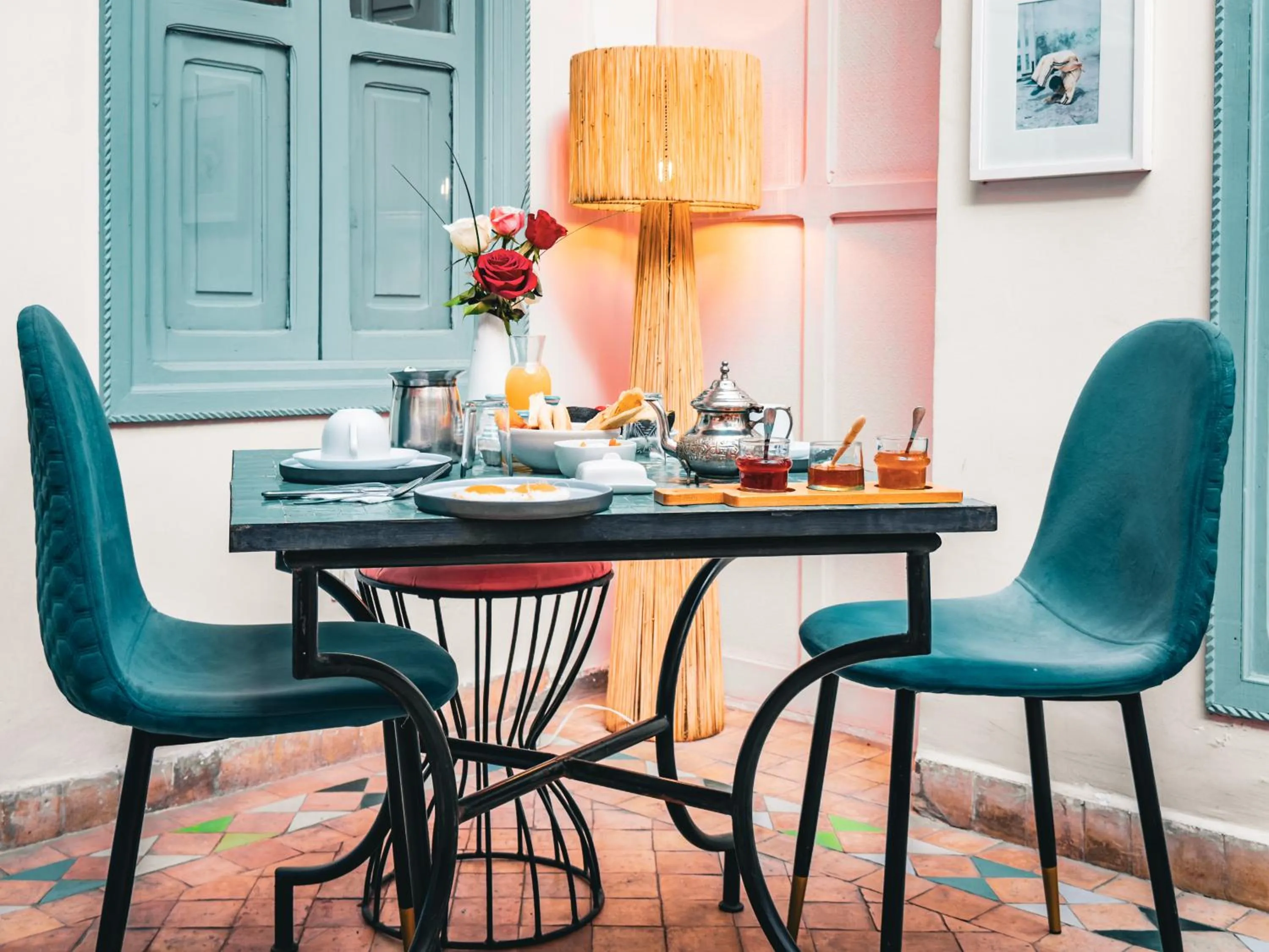 Living room in Riad Lauriers Blancs