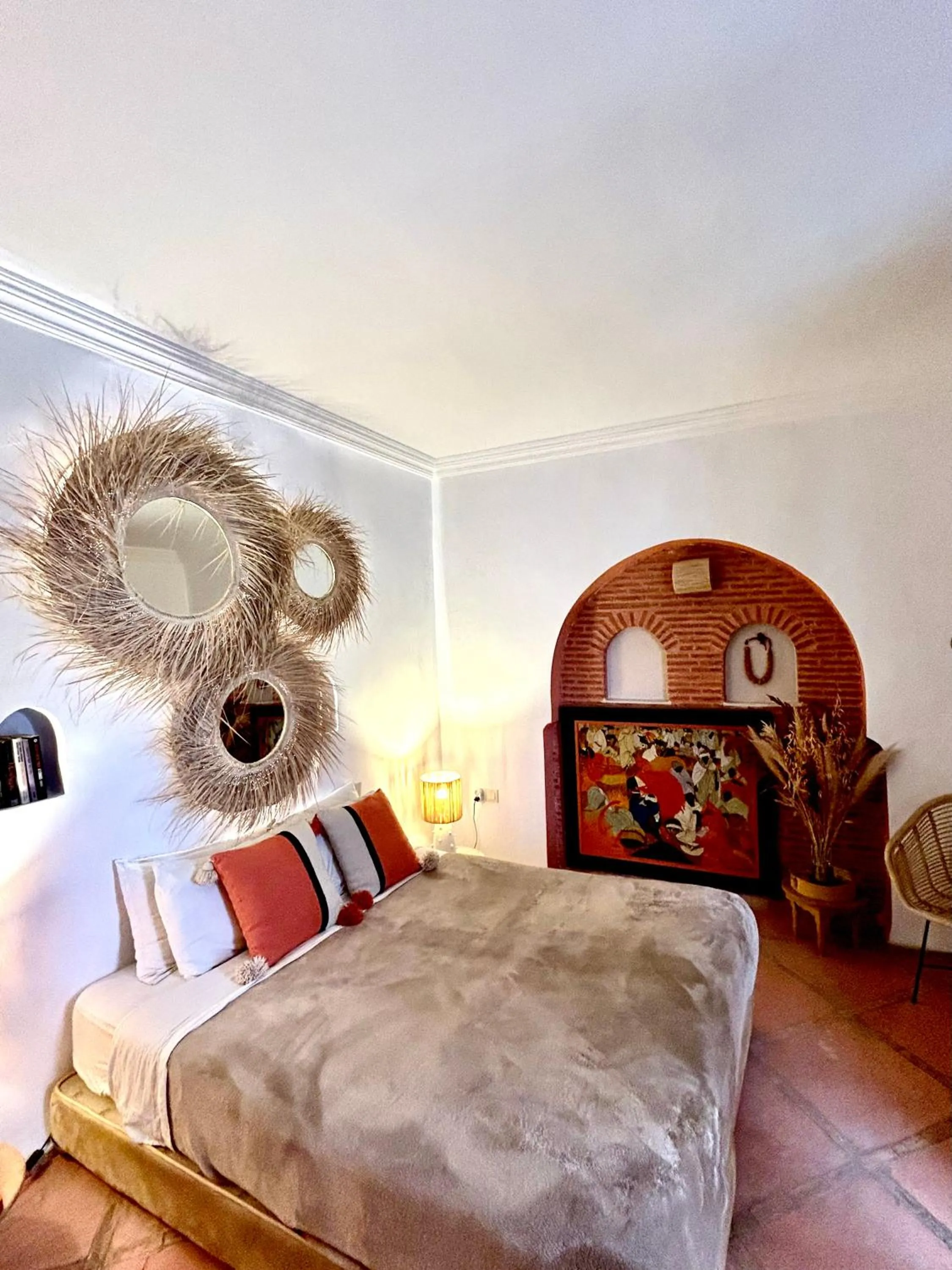 Bed in Riad Lauriers Blancs